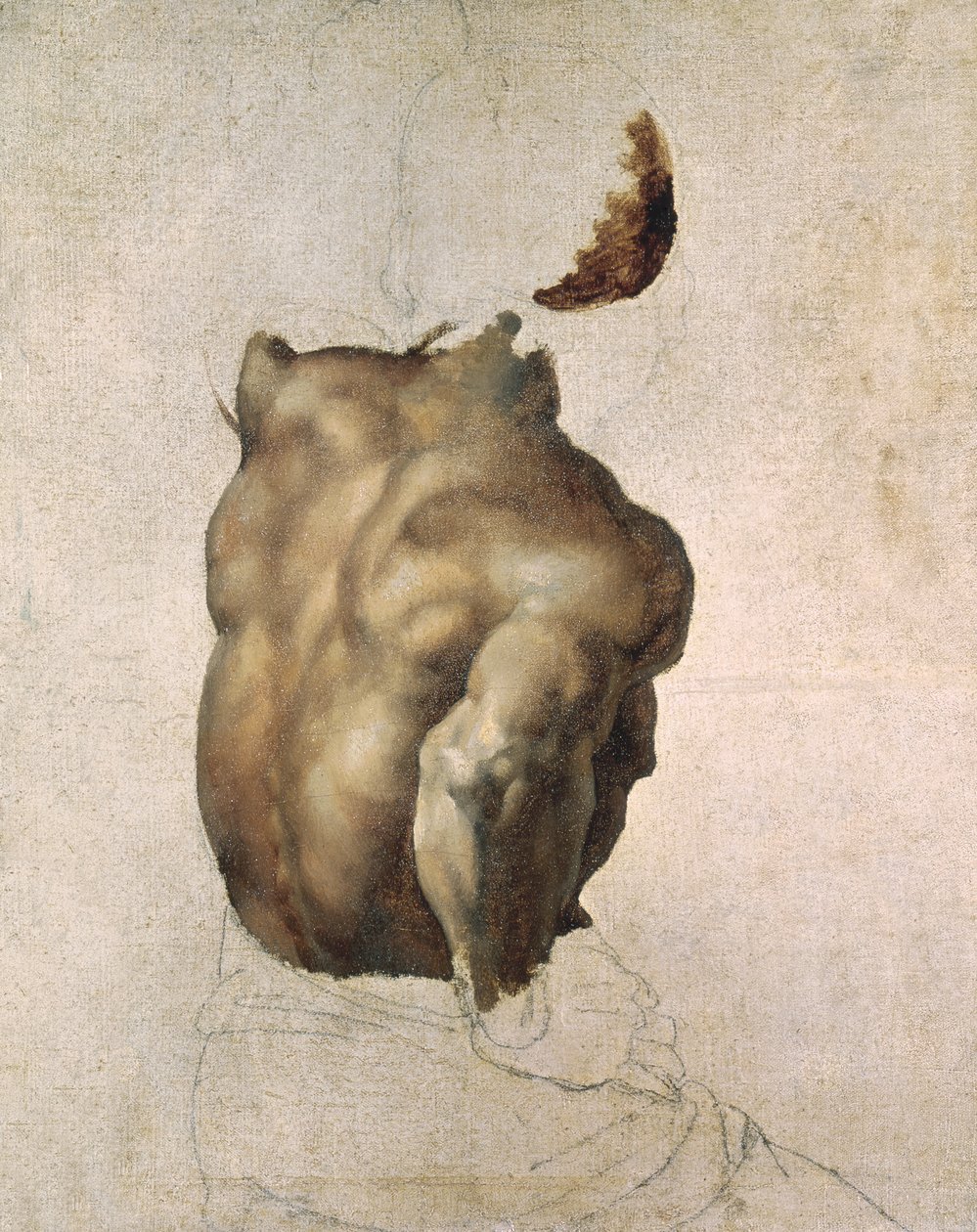 Studie van een Torso voor Het Vlot van de Medusa, 1818 door Theodore Gericault