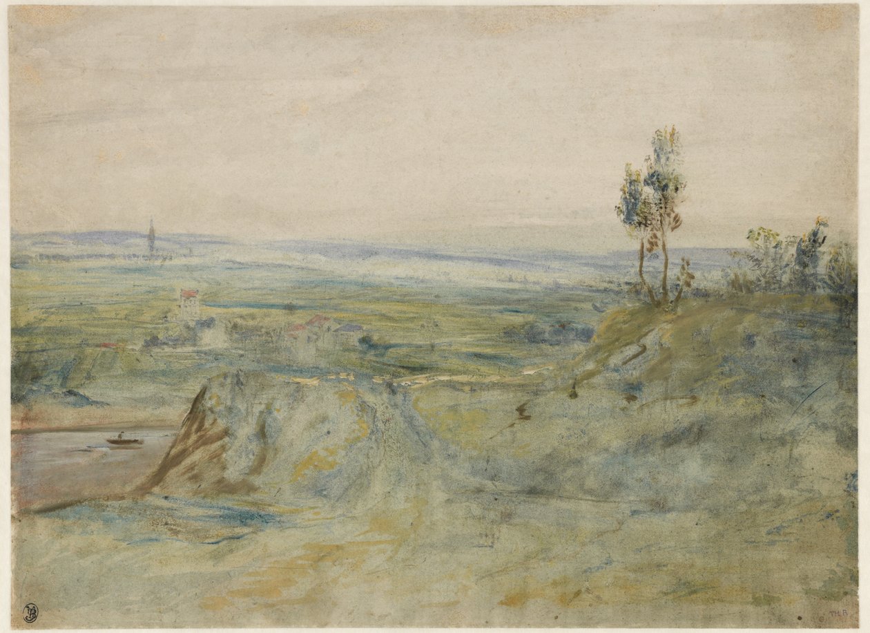 La Plaine, gezien vanaf de hoogten van Meudon door Pierre Etienne Theodore Rousseau