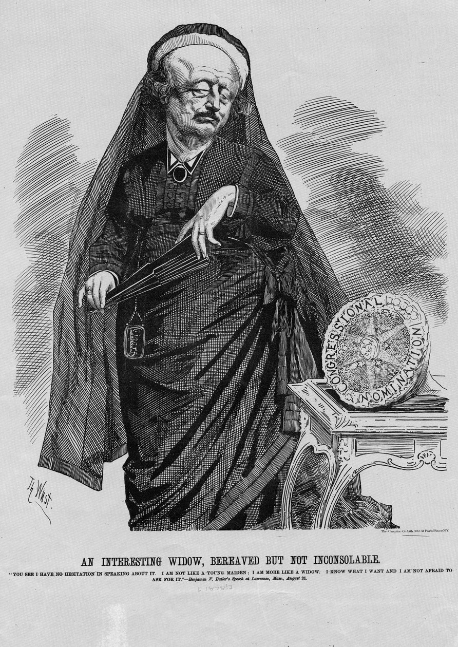 Een interessante weduwe: bedroefd maar niet ontroostbaar, Graphic Co. Lith, New York, 1876 door Theodore Wust