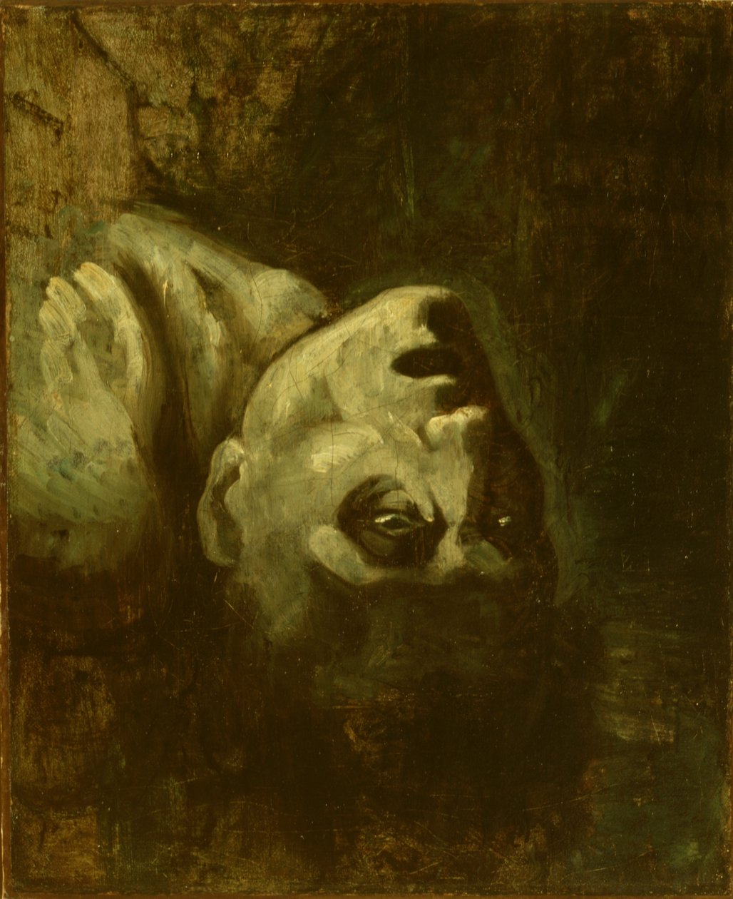 Kop van een verdronken man, ca. 1819 (olieverf op papier gemonteerd op doek) door Theodore (circle of) Gericault