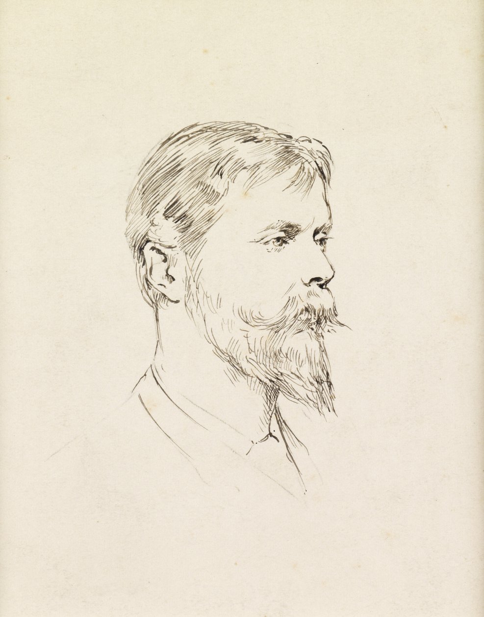 Portret van Sir Ernest Waterlow, een profiel door Theodore Blake Wirgman