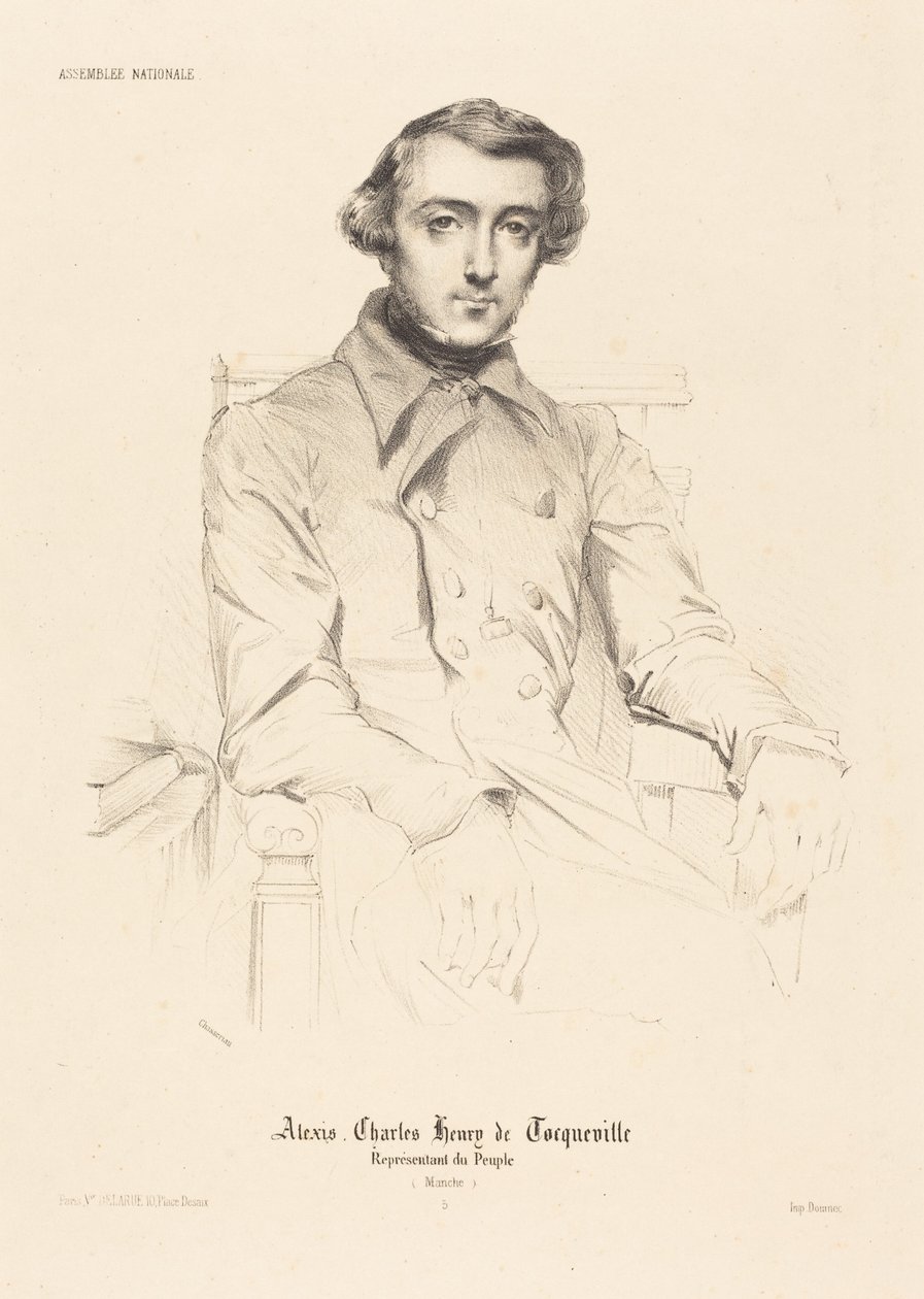 Alexis Charles Henry de Tocqueville door Théodore Chassériau