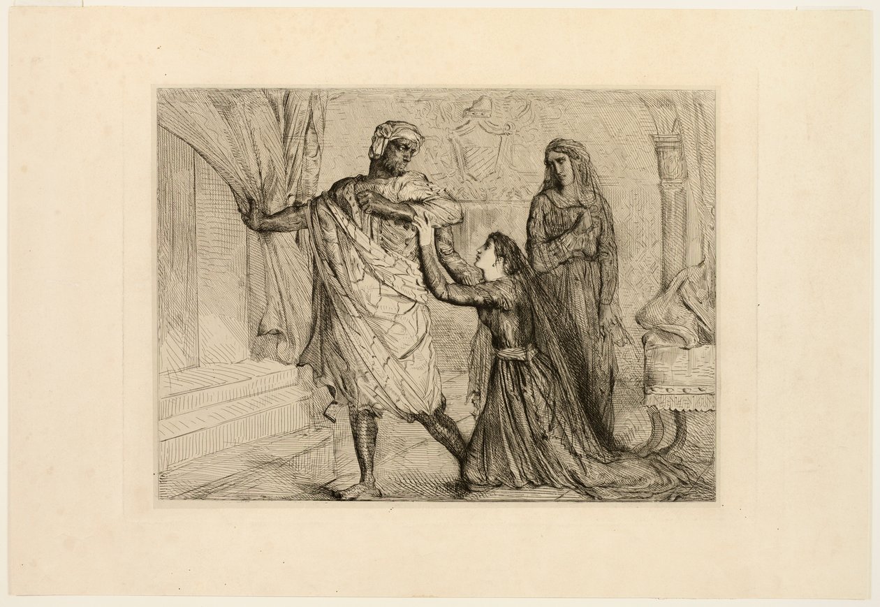 Weg!, plaat zeven uit Othello door Théodore Chassériau