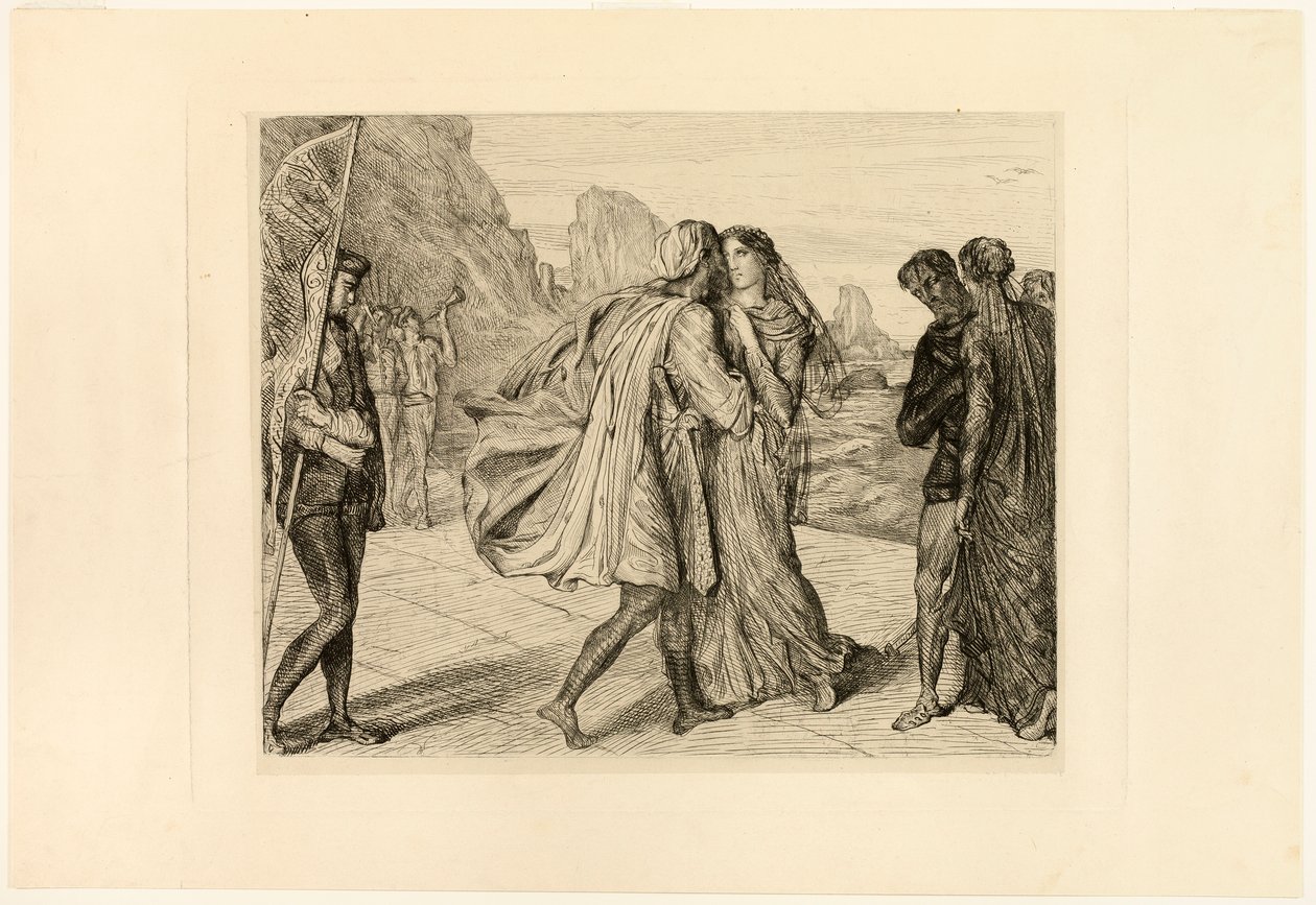 O Mijn Schone Krijger!, plaat vijf uit Othello door Théodore Chassériau