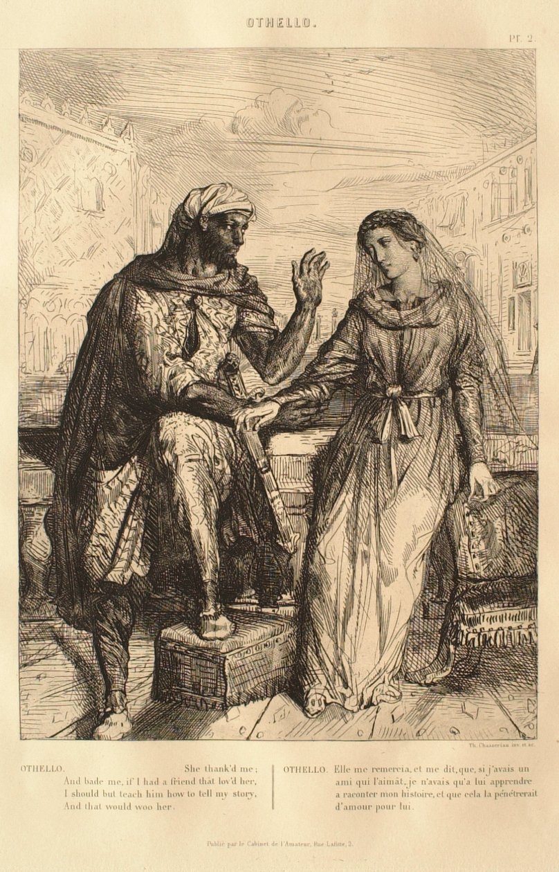 Othello-suite: nr. 2 (akte 1, scène 3: Othello spreekt met Desdemona) door Théodore Chassériau