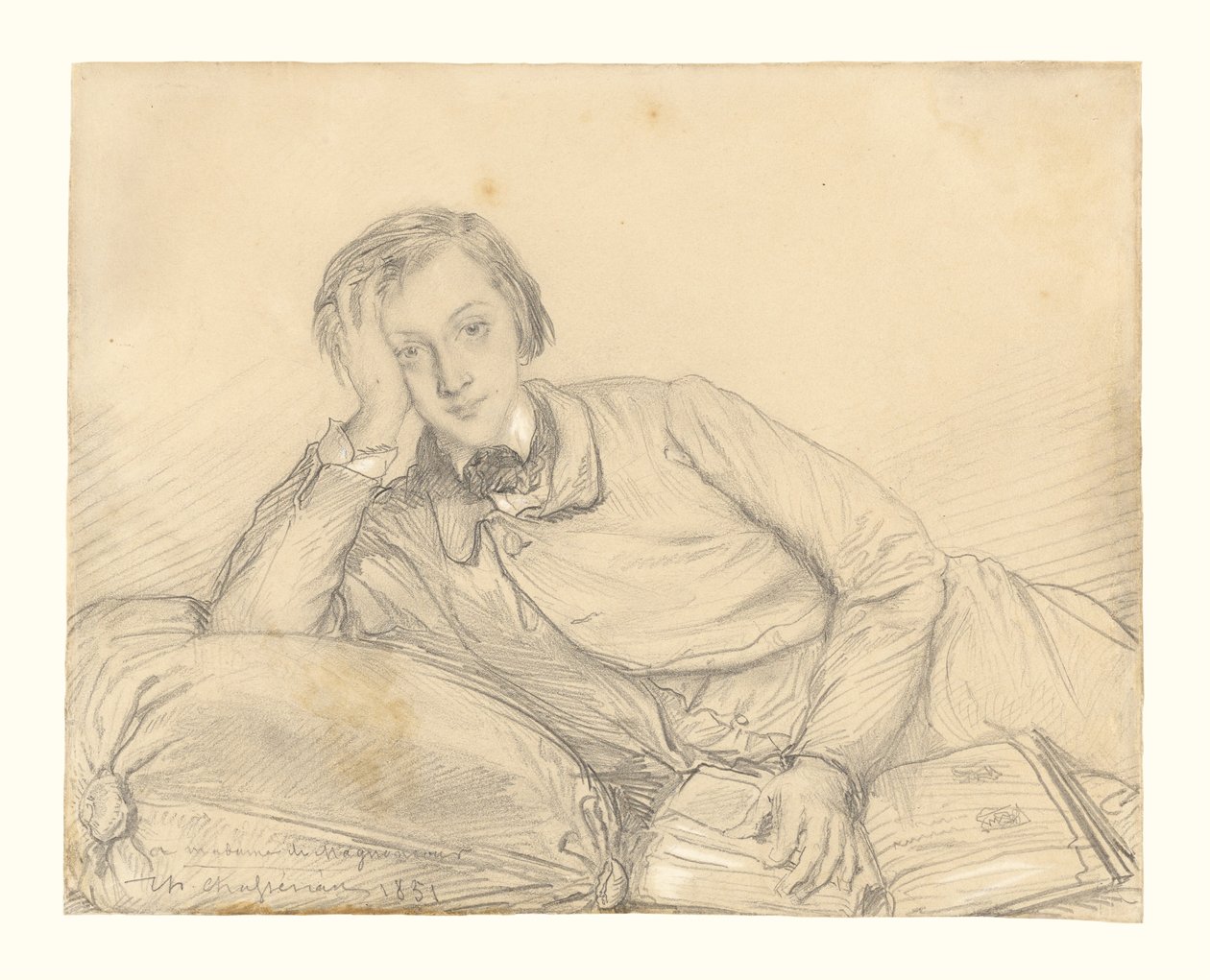 Portret van Raymond de Magnoncourt door Théodore Chassériau