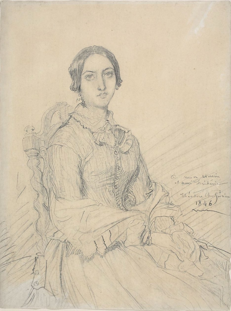 Portret van barones Chassériau door Théodore Chassériau