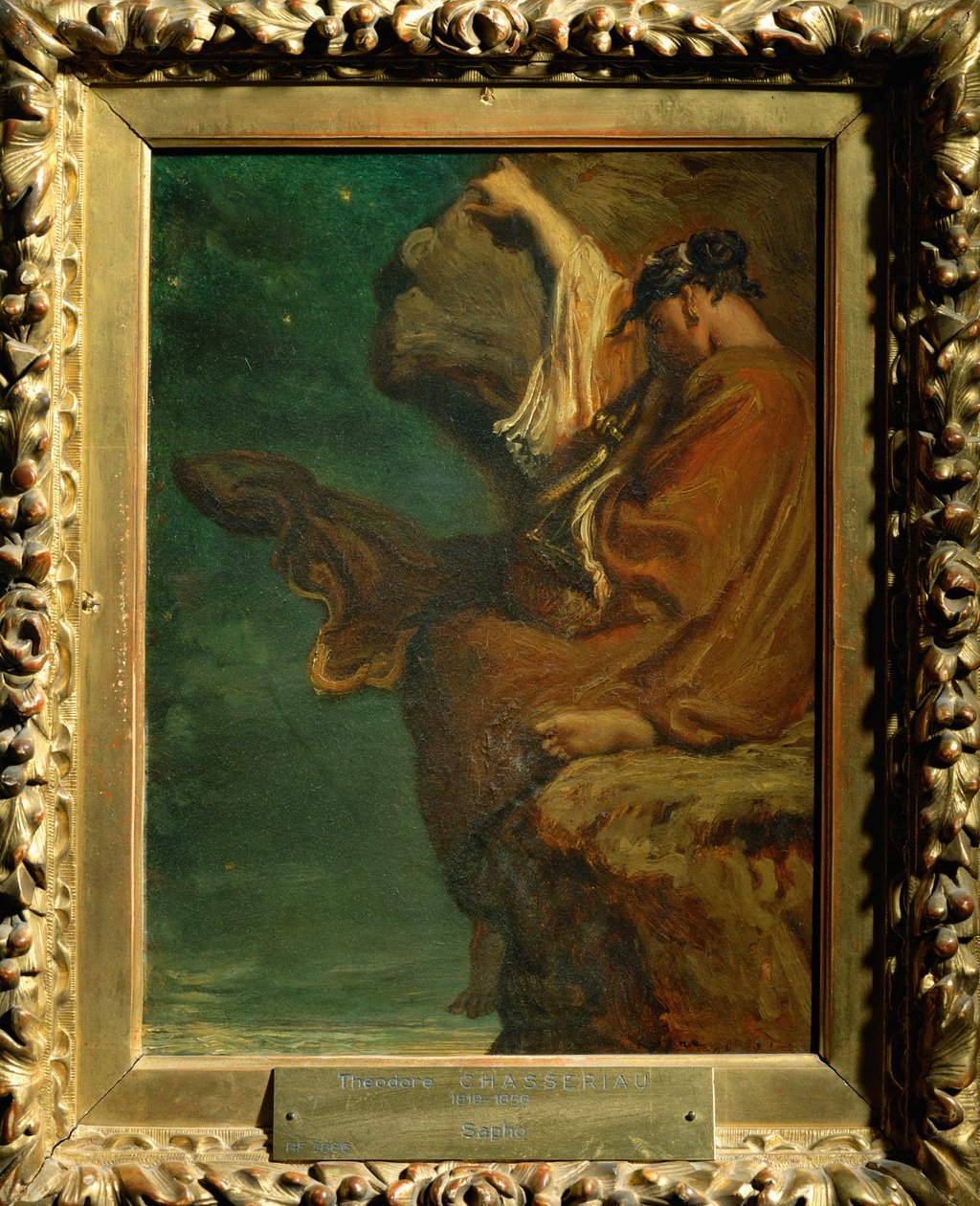 Sappho (hijgend) door Theodore Chasseriau