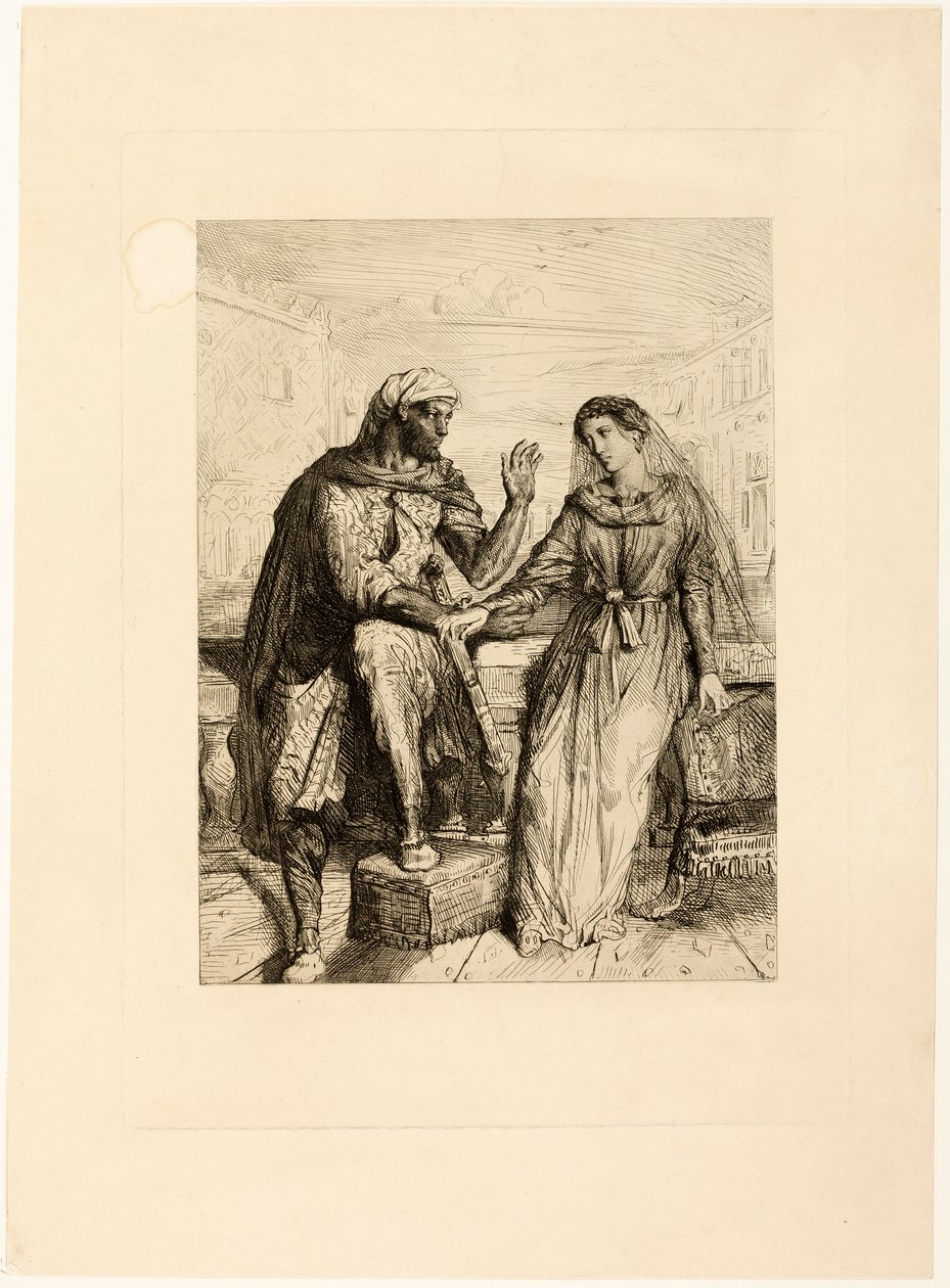 Ze bedankte me, plaat twee uit Othello door Théodore Chassériau