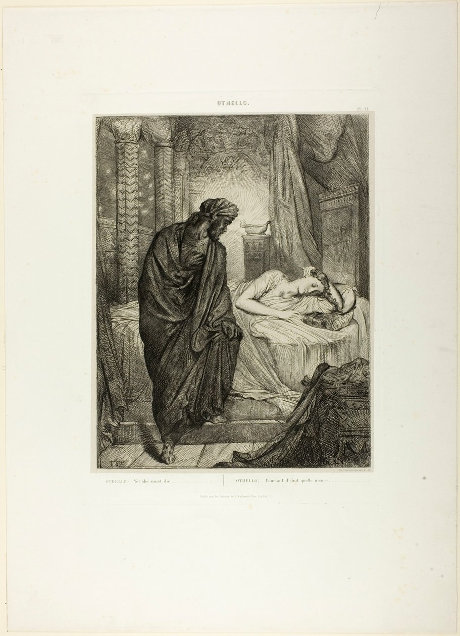 Toch Moet Ze Sterven, plaat elf uit Othello door Théodore Chassériau