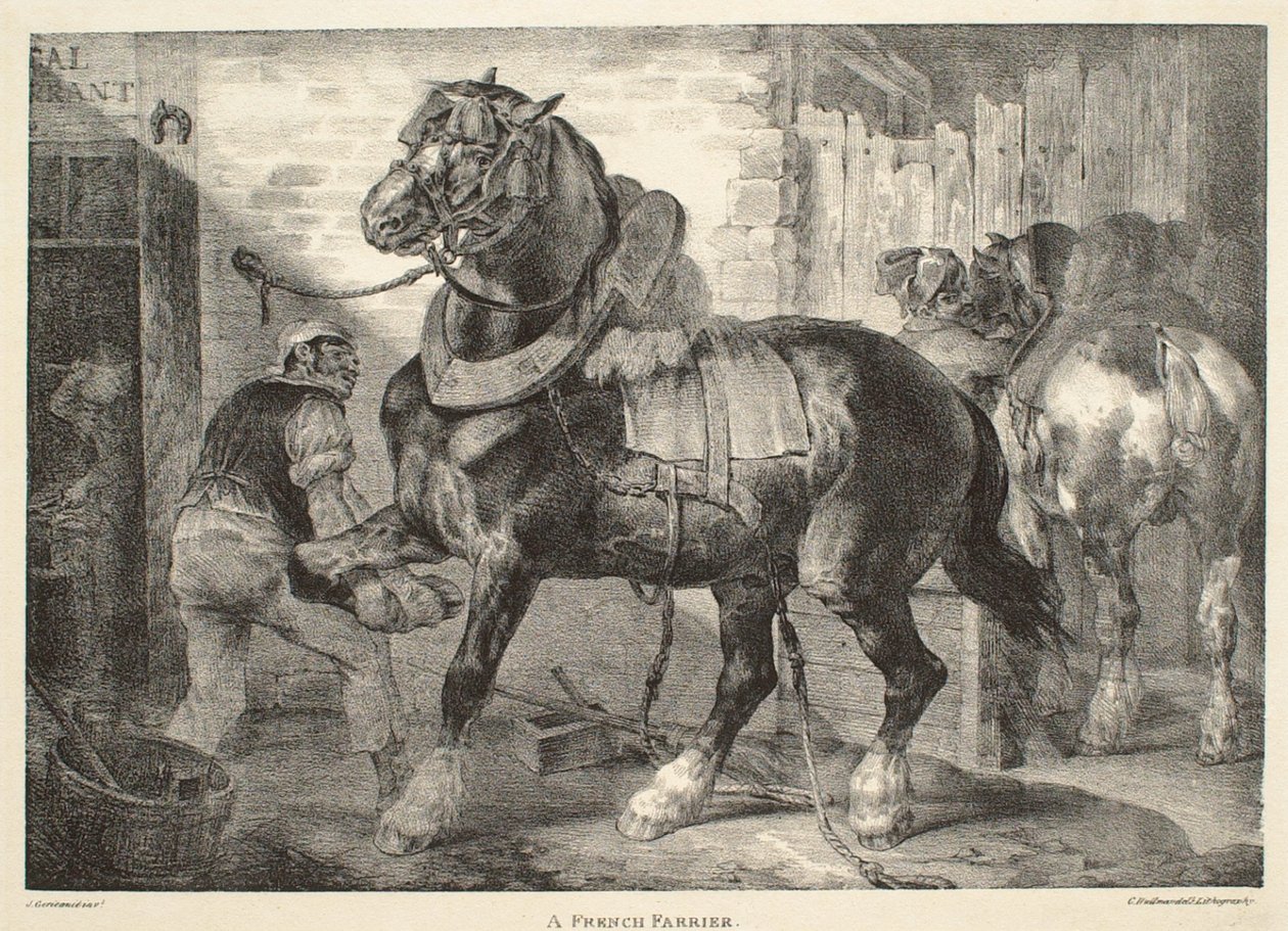 Een Franse hoefsmid door Theodore Gericault