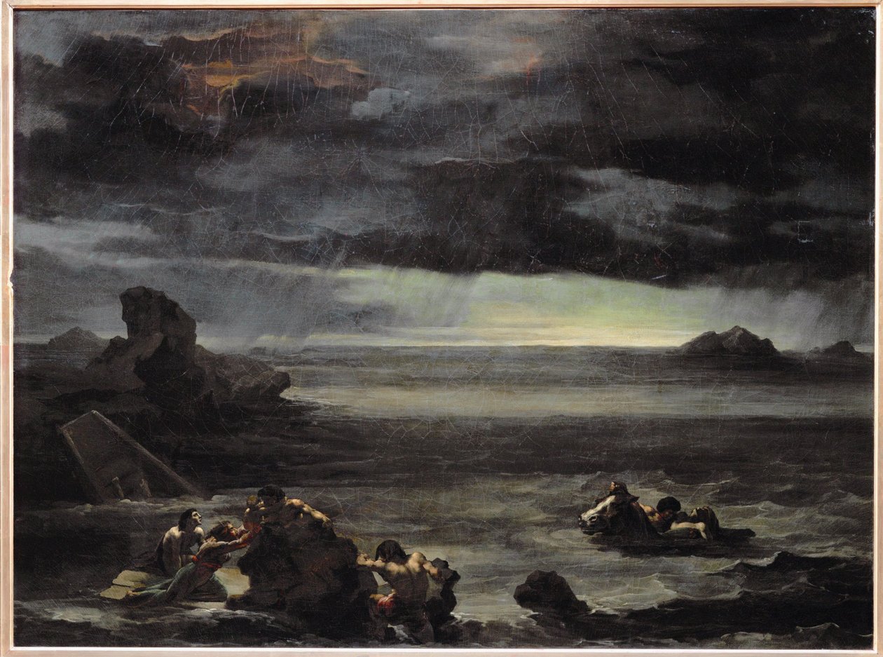 Een scène uit de zondvloed ... door Theodore Gericault