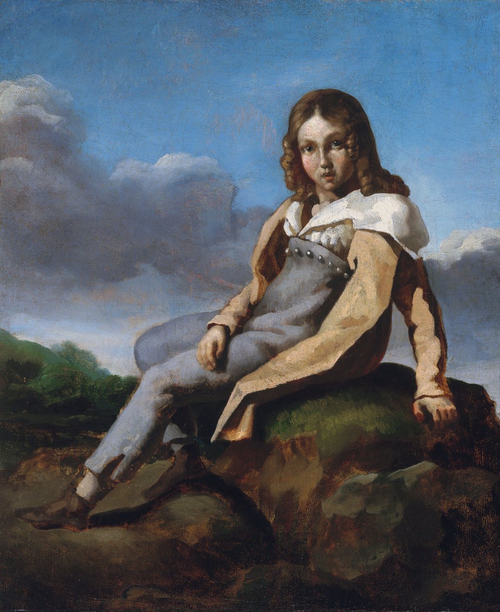 Alfred Dedreux (1810-1860) als kind door Theodore Gericault