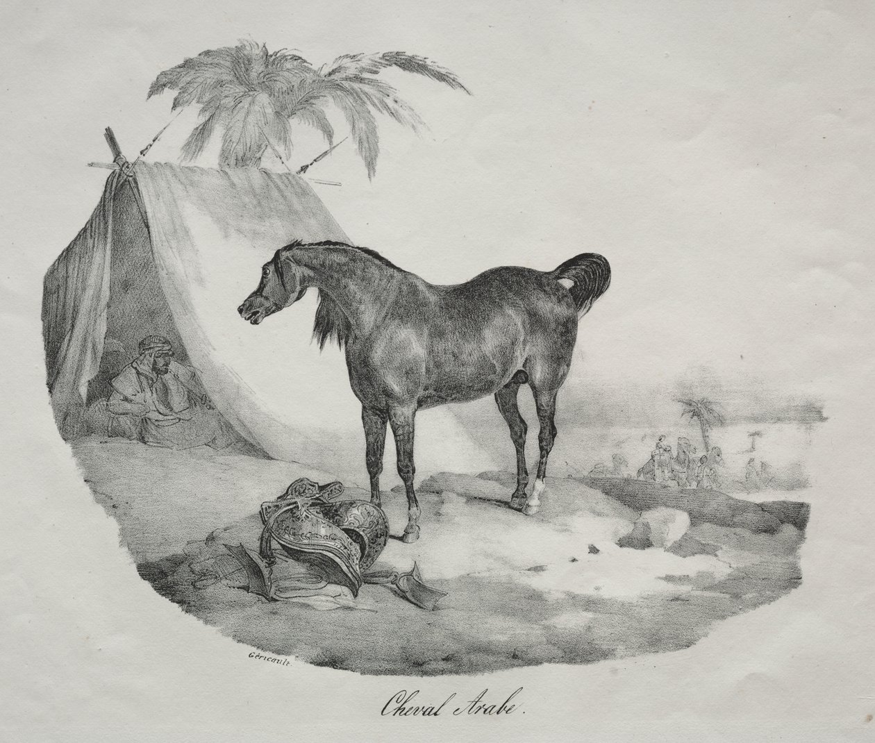 Arabisch Paard door Theodore Gericault