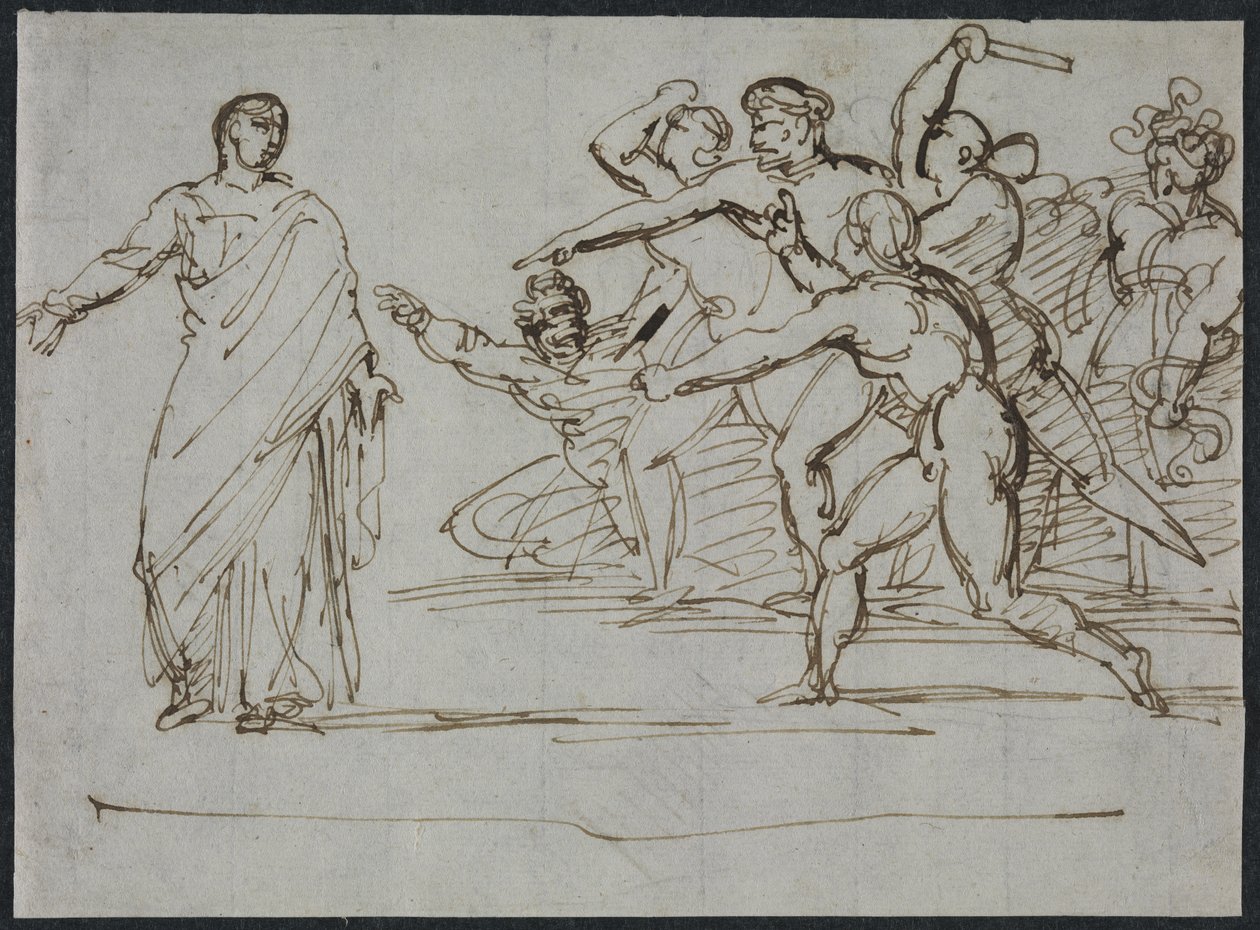 De moord op Tiberius door Theodore Gericault