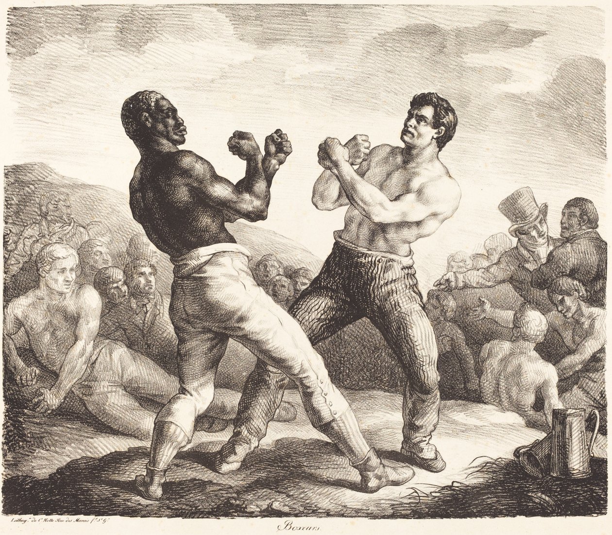 Boxeurs door Theodore Gericault