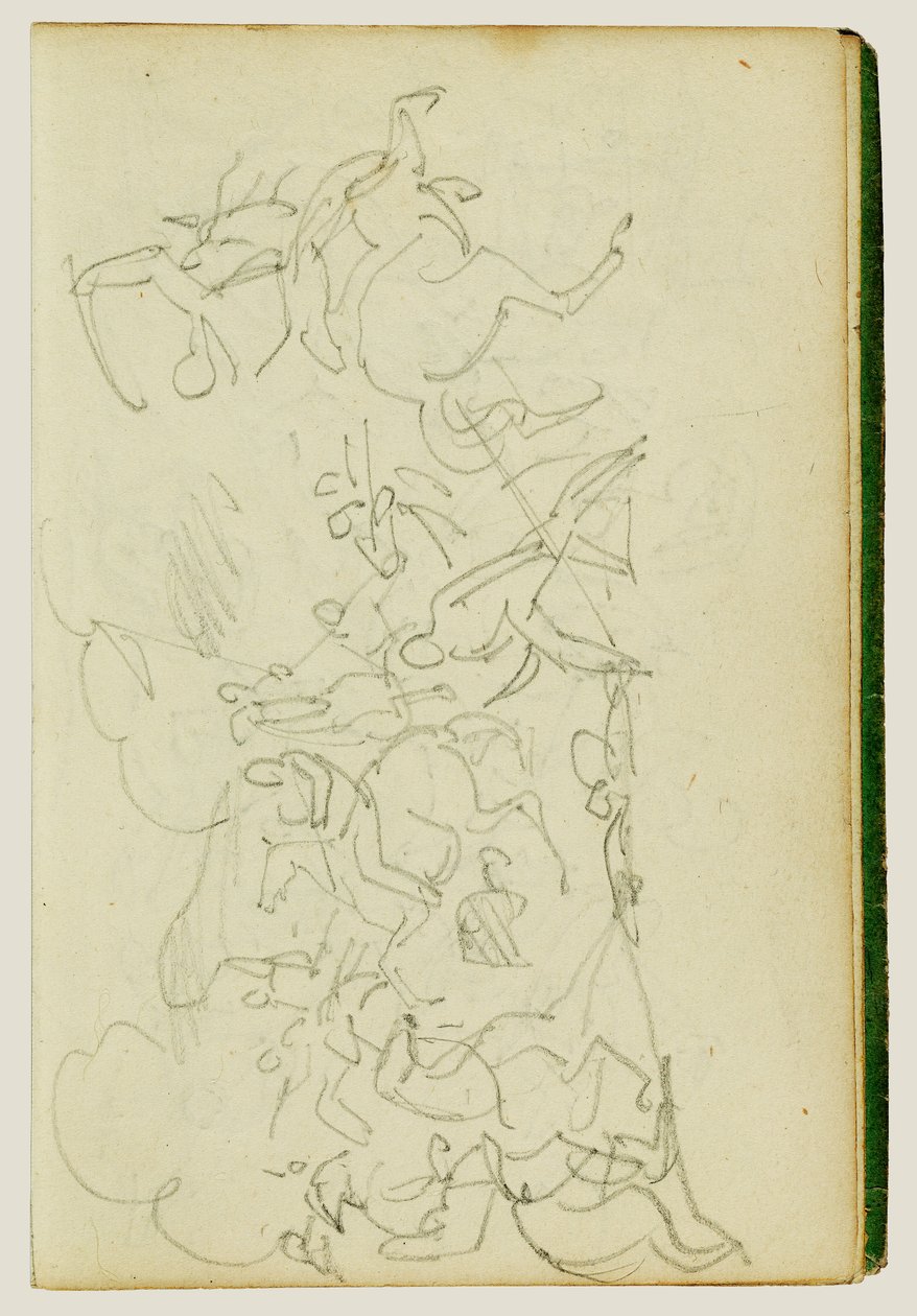 Cavaleriegevecht door Theodore Gericault