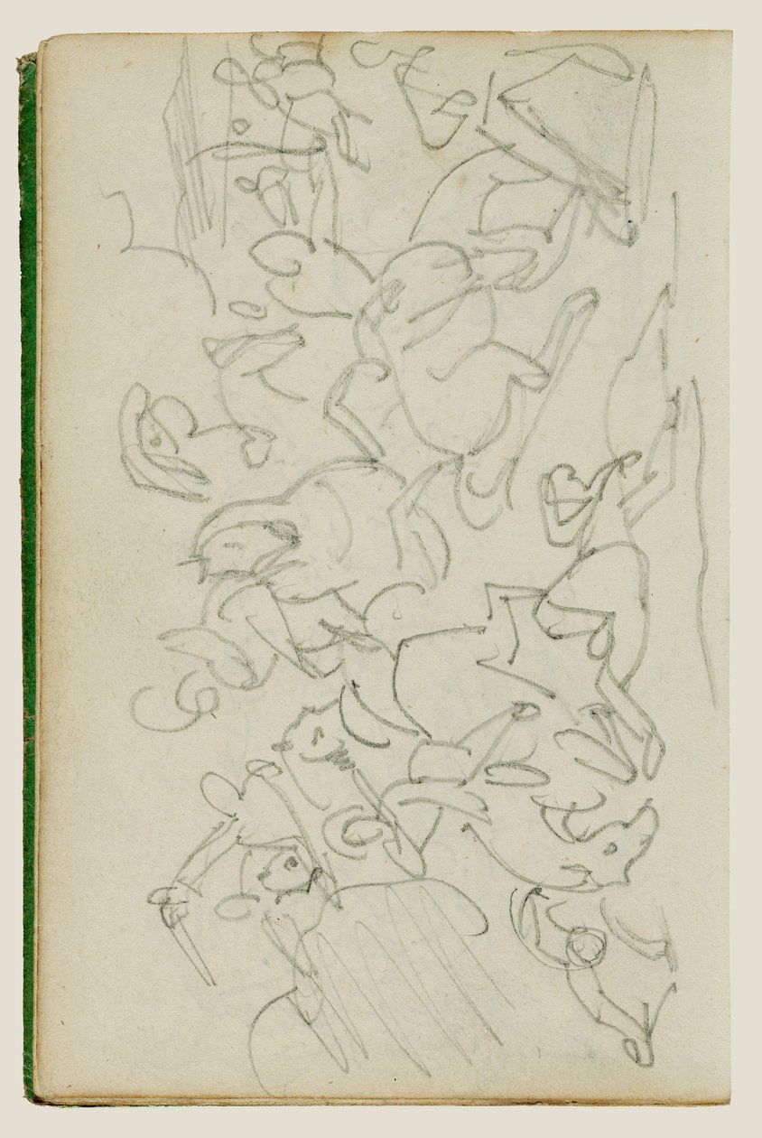 Cavaleriegevecht door Theodore Gericault