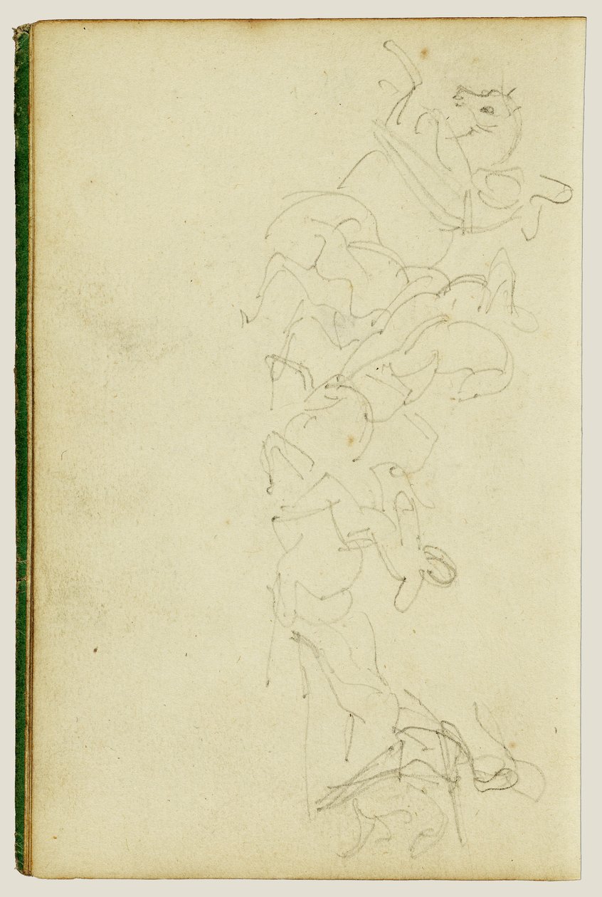 Een schermutseling tussen de cavalerie en vier ruiters door Theodore Gericault