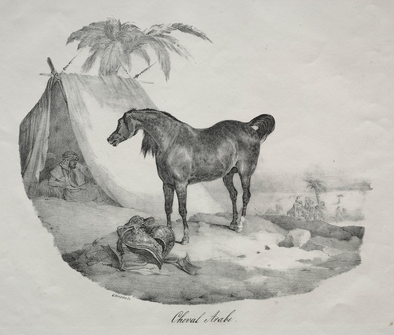 Arabisch Paard door Theodore Gericault