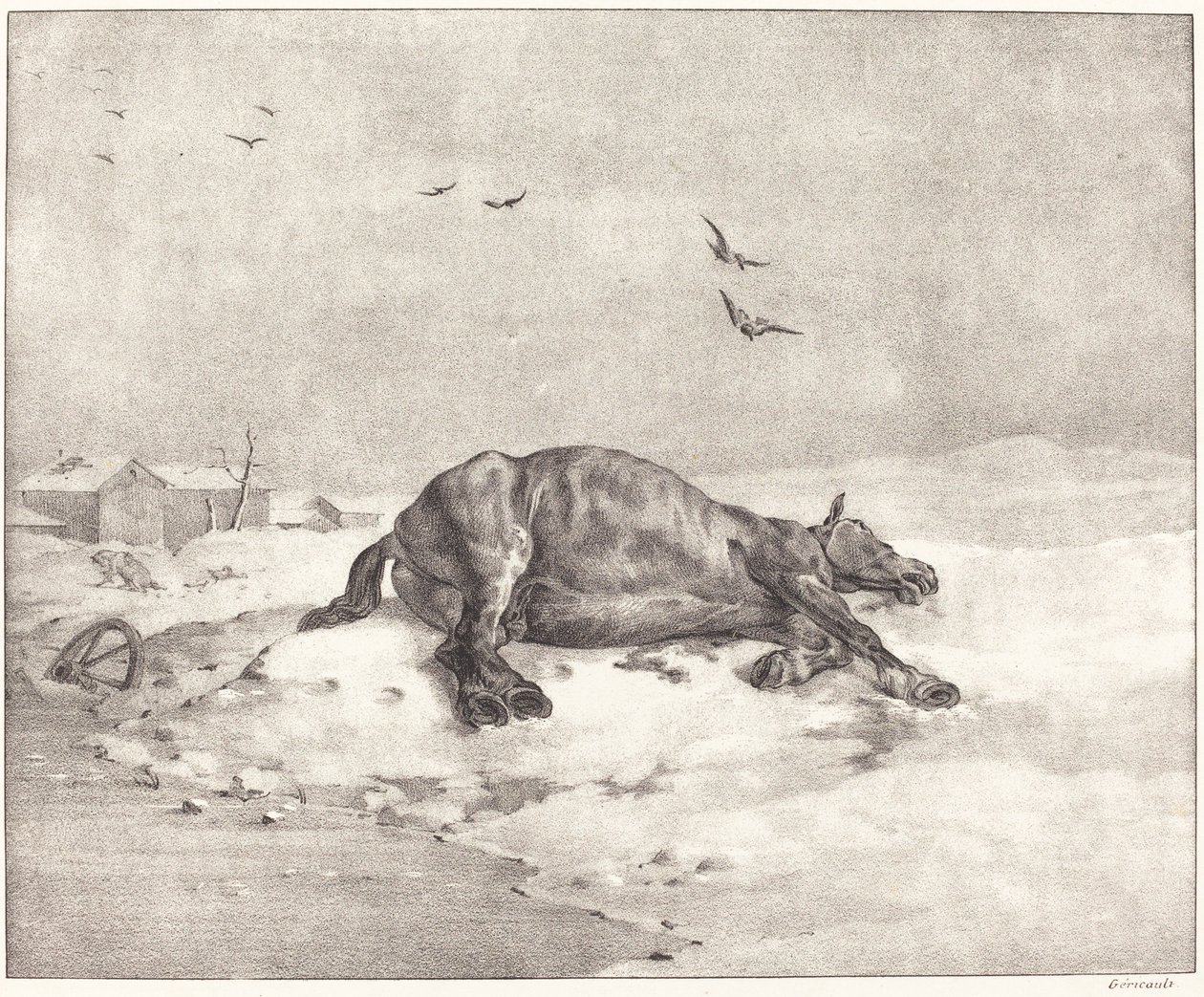 Dood paard door Theodore Gericault