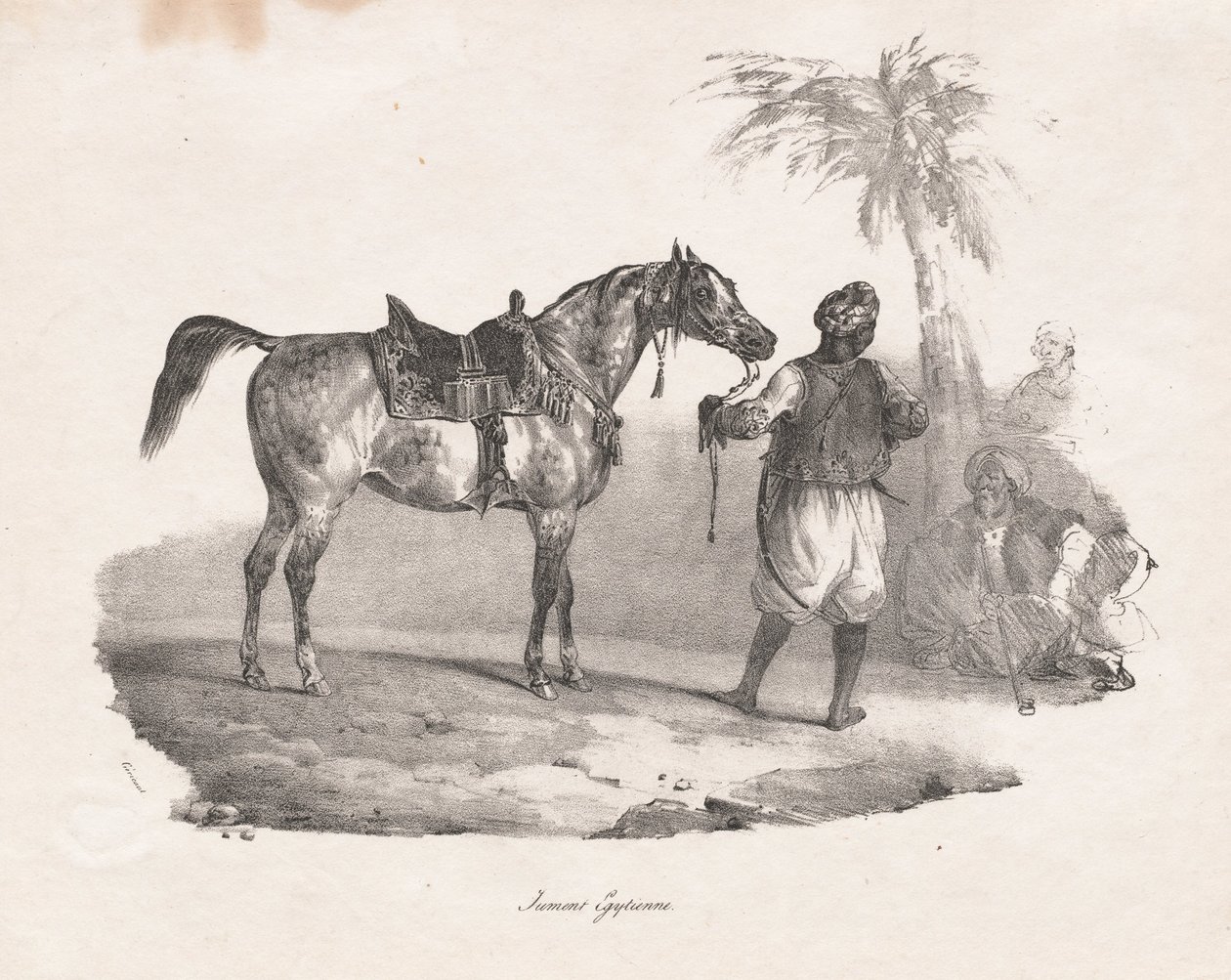 Egyptische Merrie door Theodore Gericault