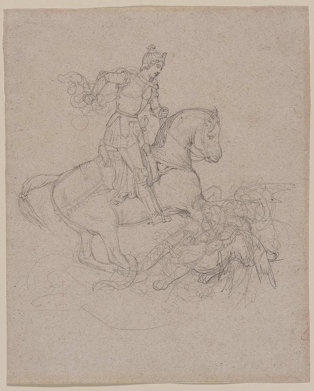 Géricault - Sint Joris en de Draak, 1816-17 door Theodore Gericault