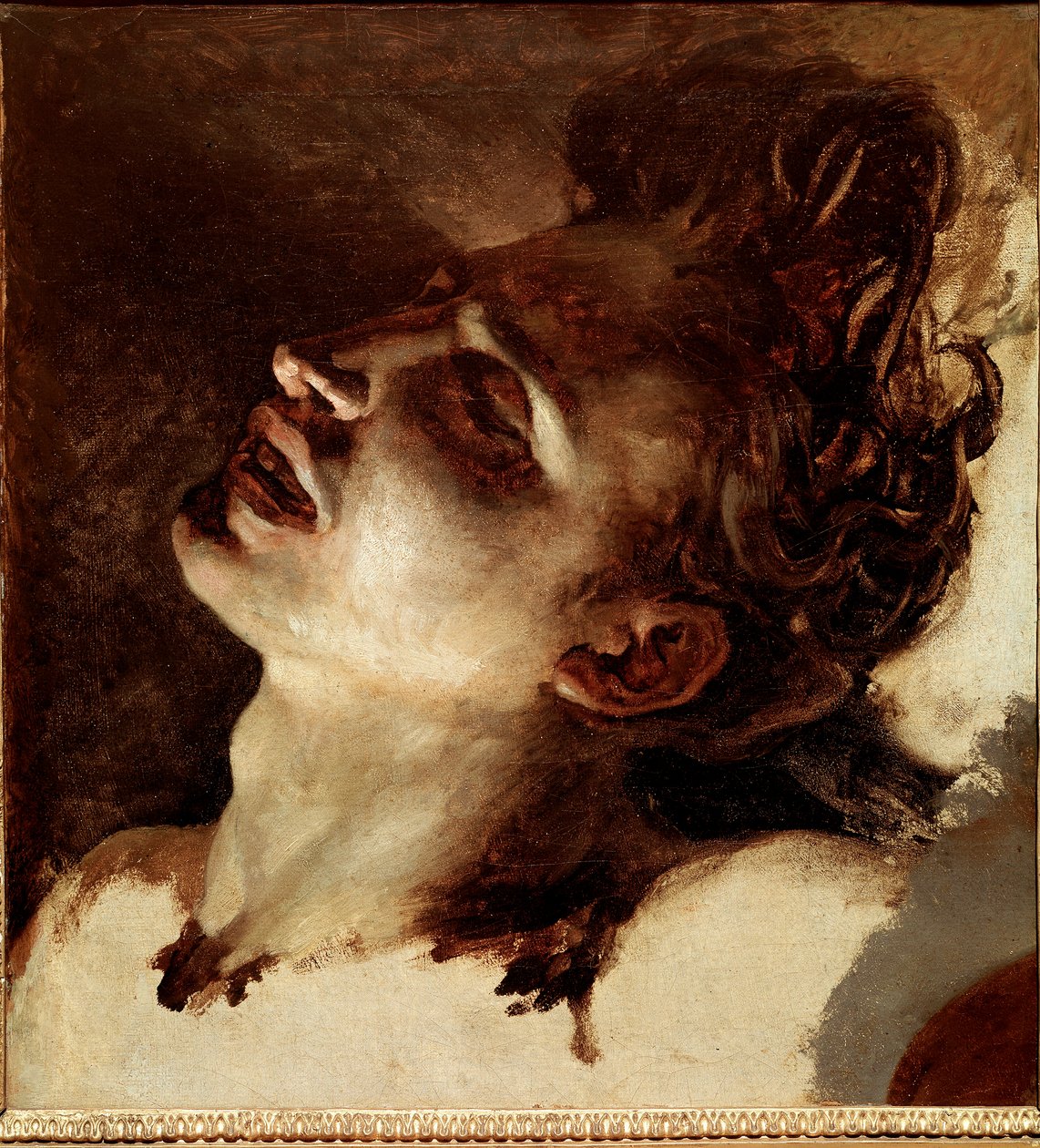 Hoofd van een dode jonge man door Theodore Gericault