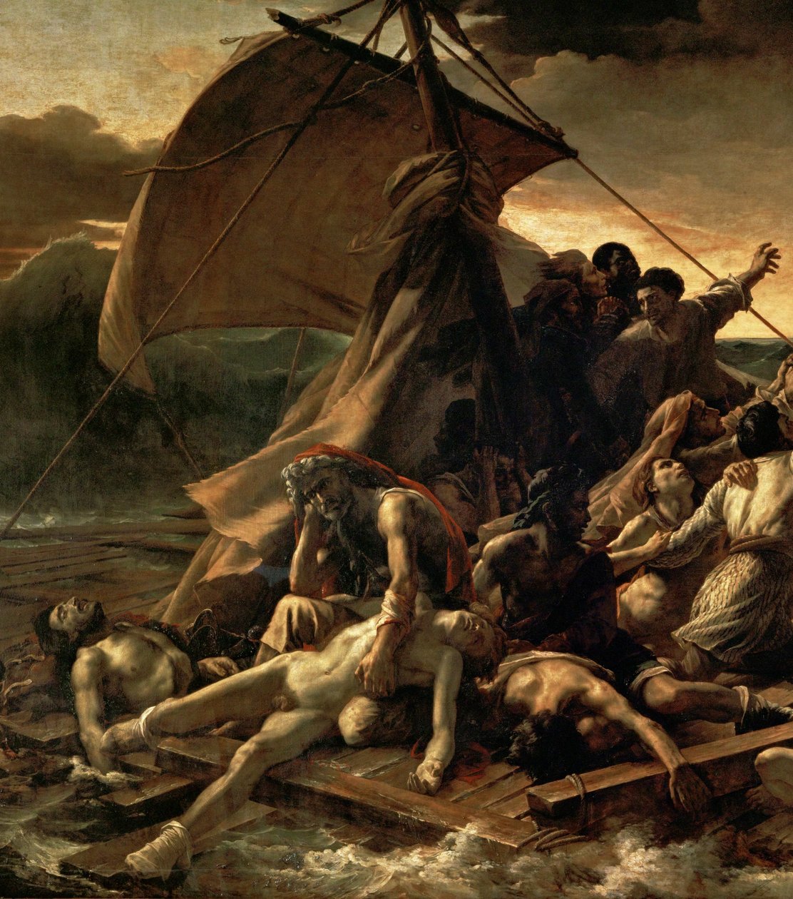Het vlot van de Medusa ... door Theodore Gericault