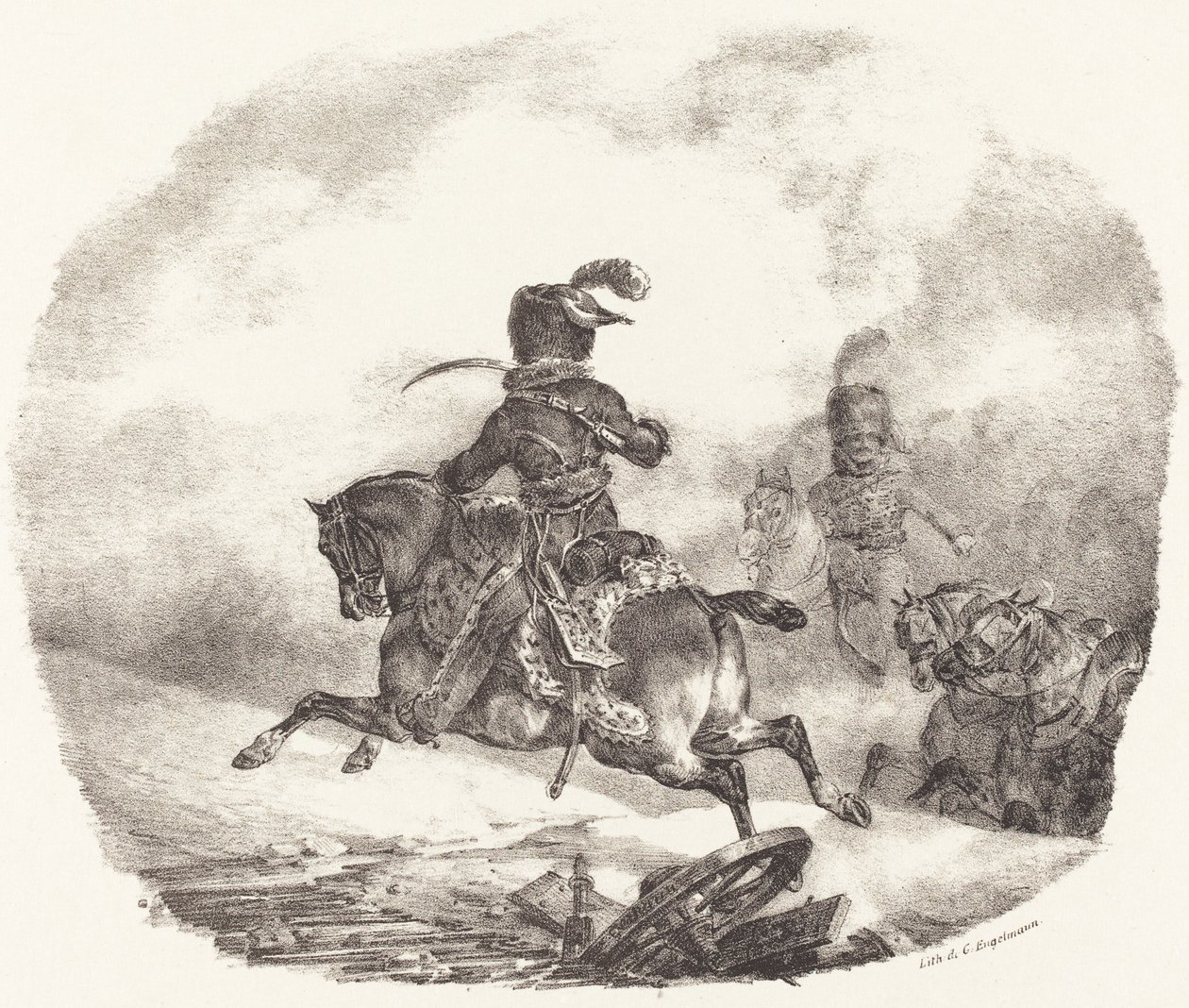 Lichte artillerieofficier van de keizerlijke garde door Theodore Gericault