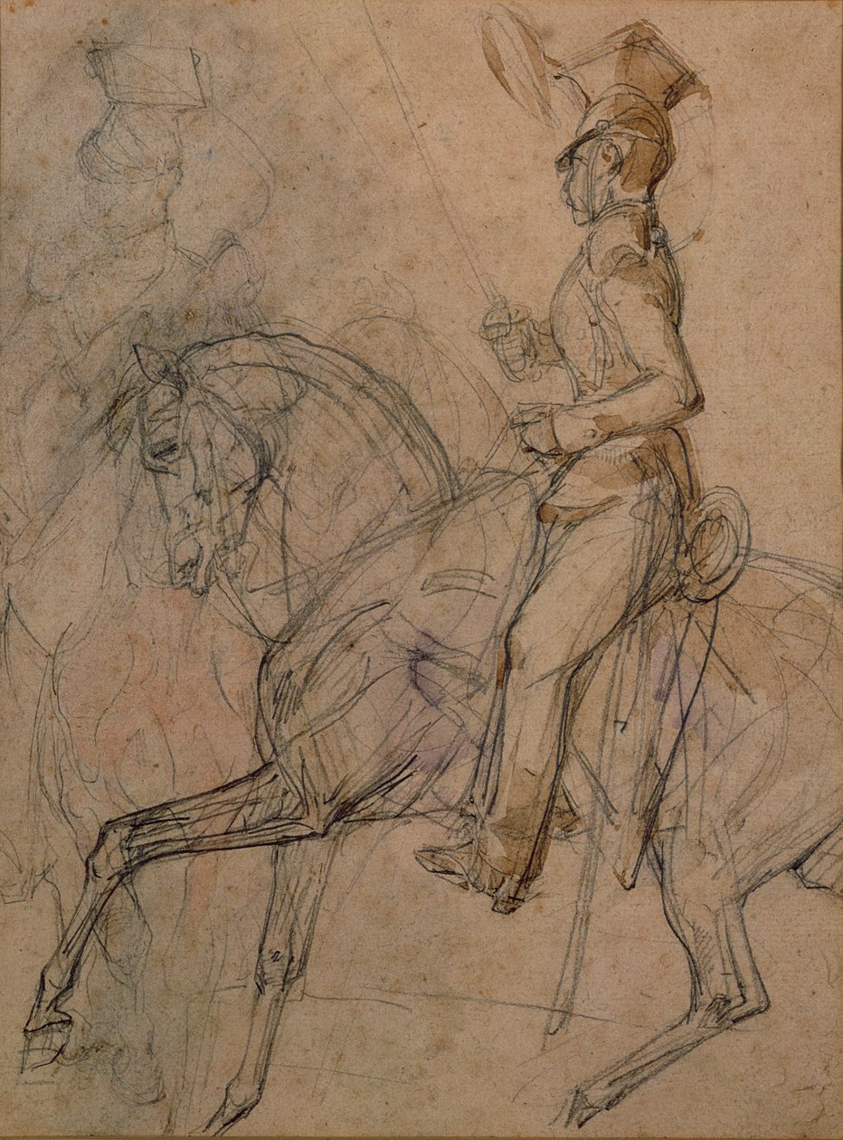 Officier van de Poolse Lansiers door Theodore Gericault
