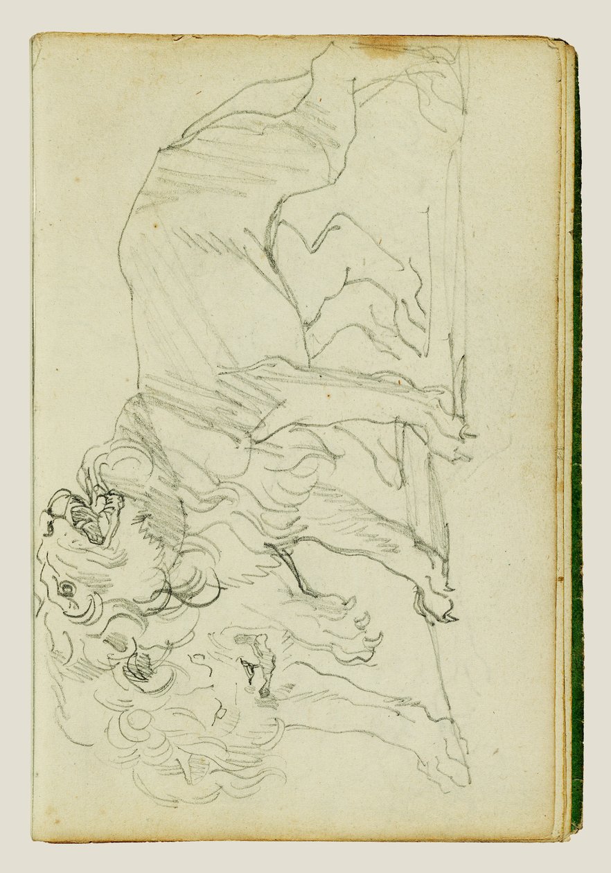 Twee leeuwen door Theodore Gericault