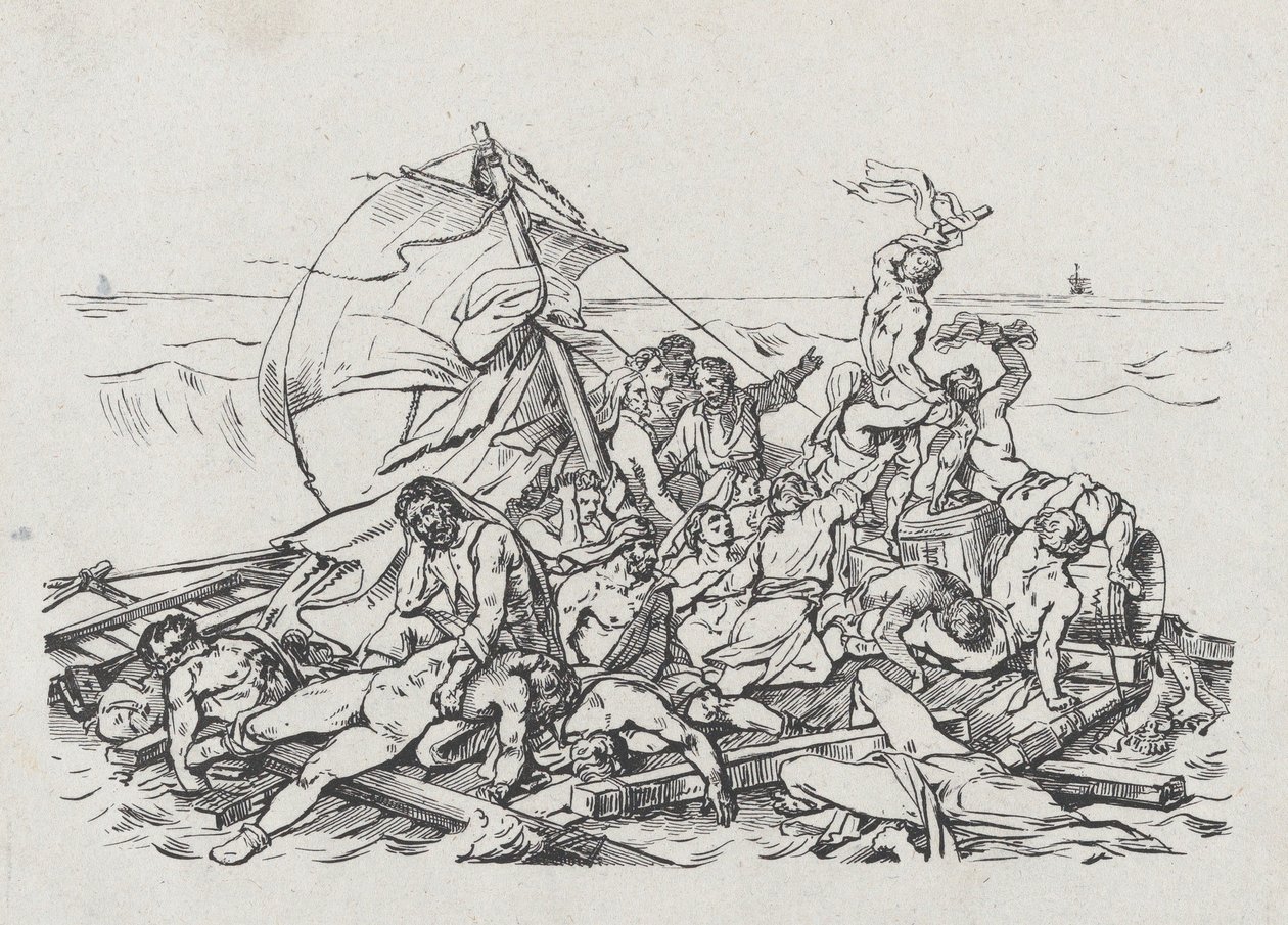 Schipbreuk van de Meduse, 1820 door Theodore Gericault
