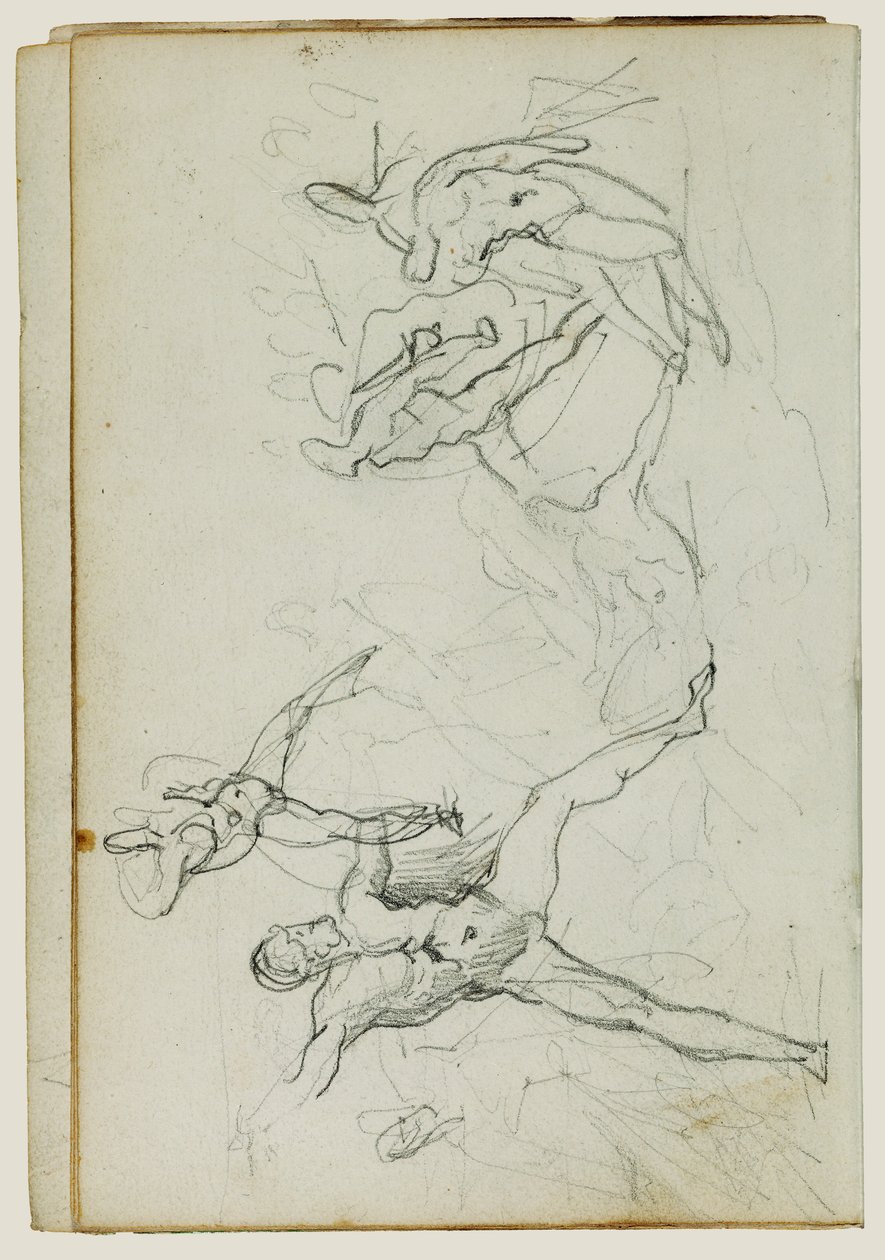 Onderzoek naar naakte mannen in gevechtssituaties door Theodore Gericault
