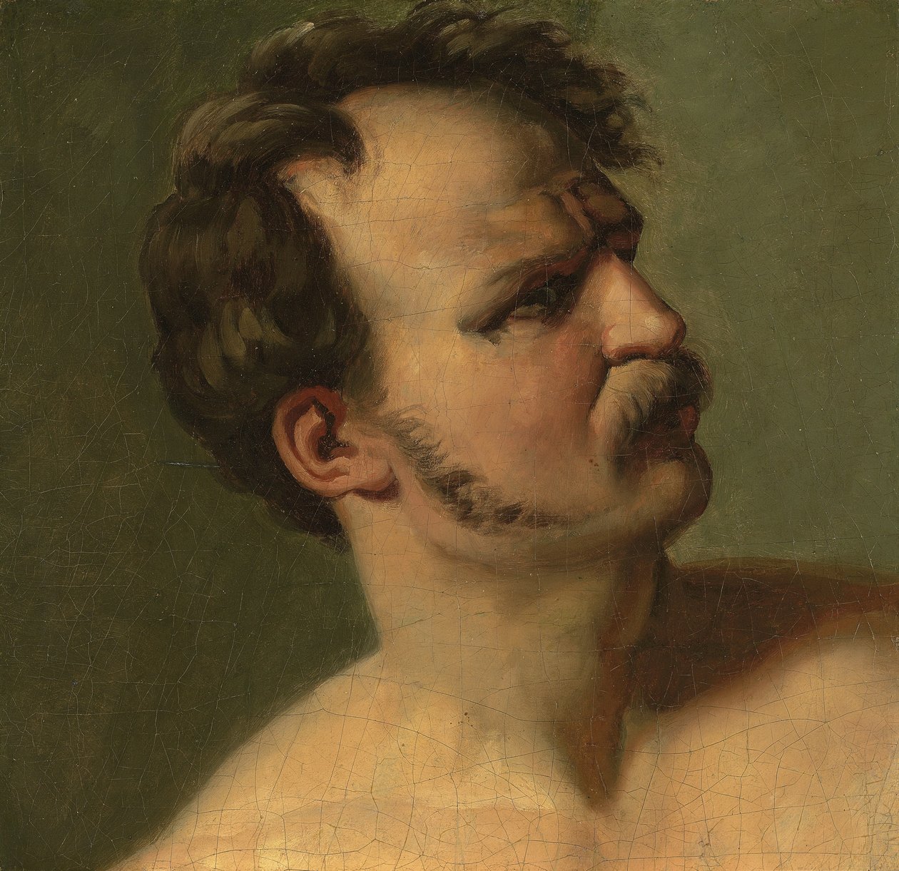 Studie van een man in profiel, c.1812 door Theodore Gericault