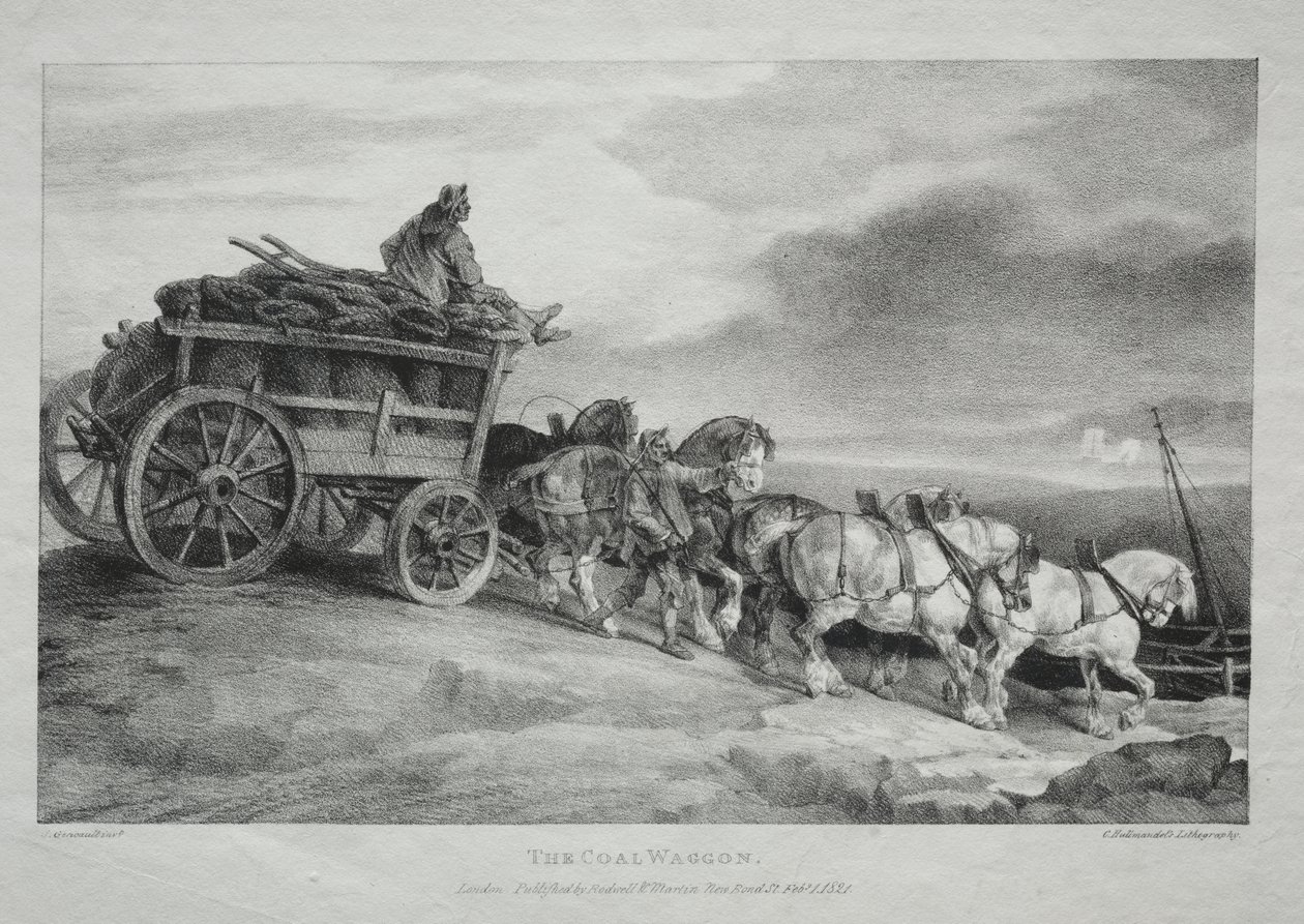 De kolenwagen door Theodore Gericault