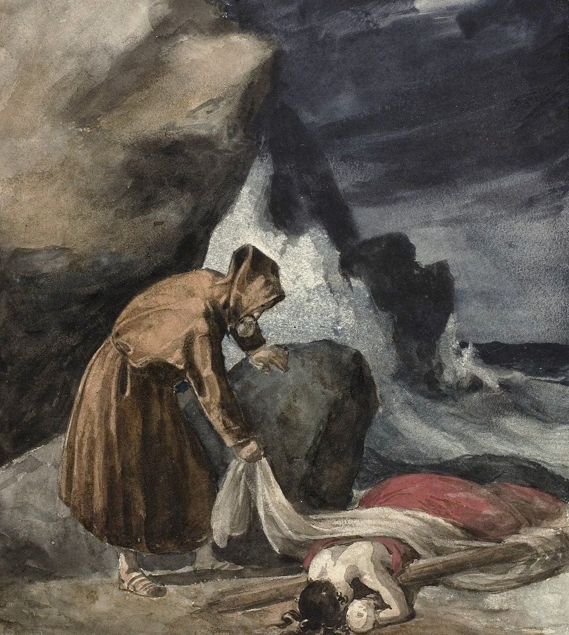 De storm, c.1821-23 door Theodore Gericault