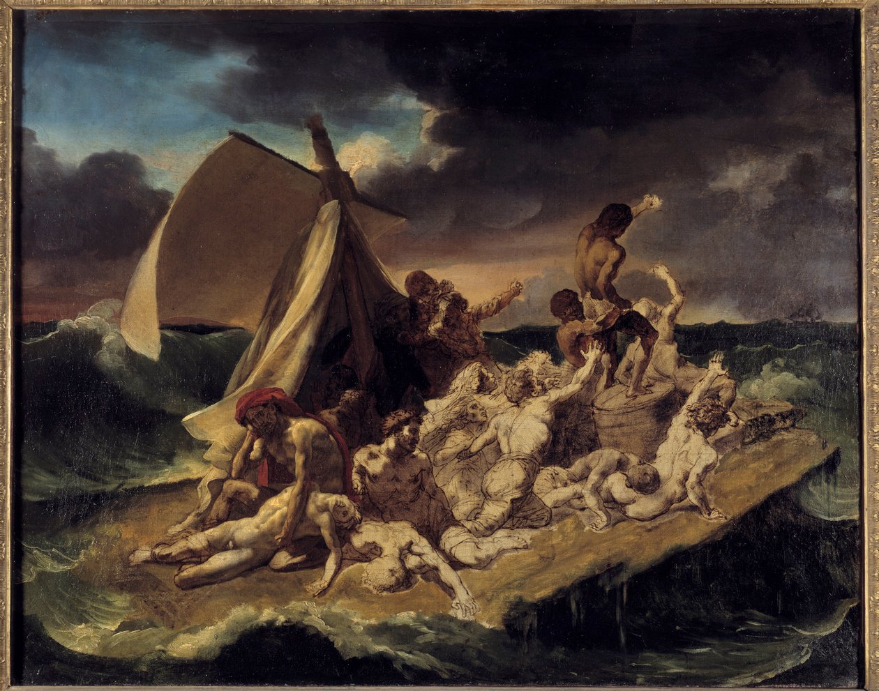 Het vlot van de Medusa (schets) door Theodore Gericault
