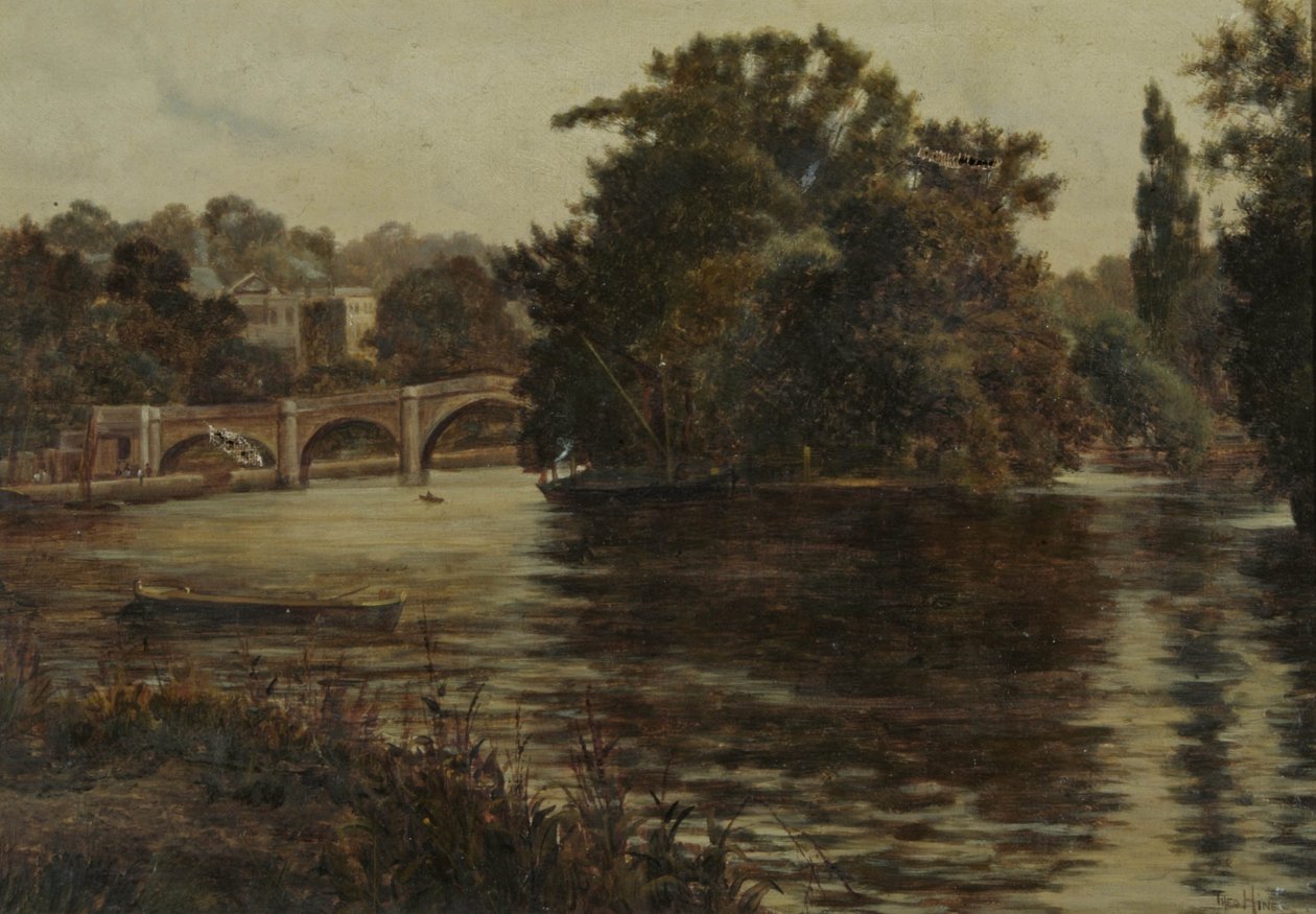 Richmond vanaf onder de brug door Theodore Hines