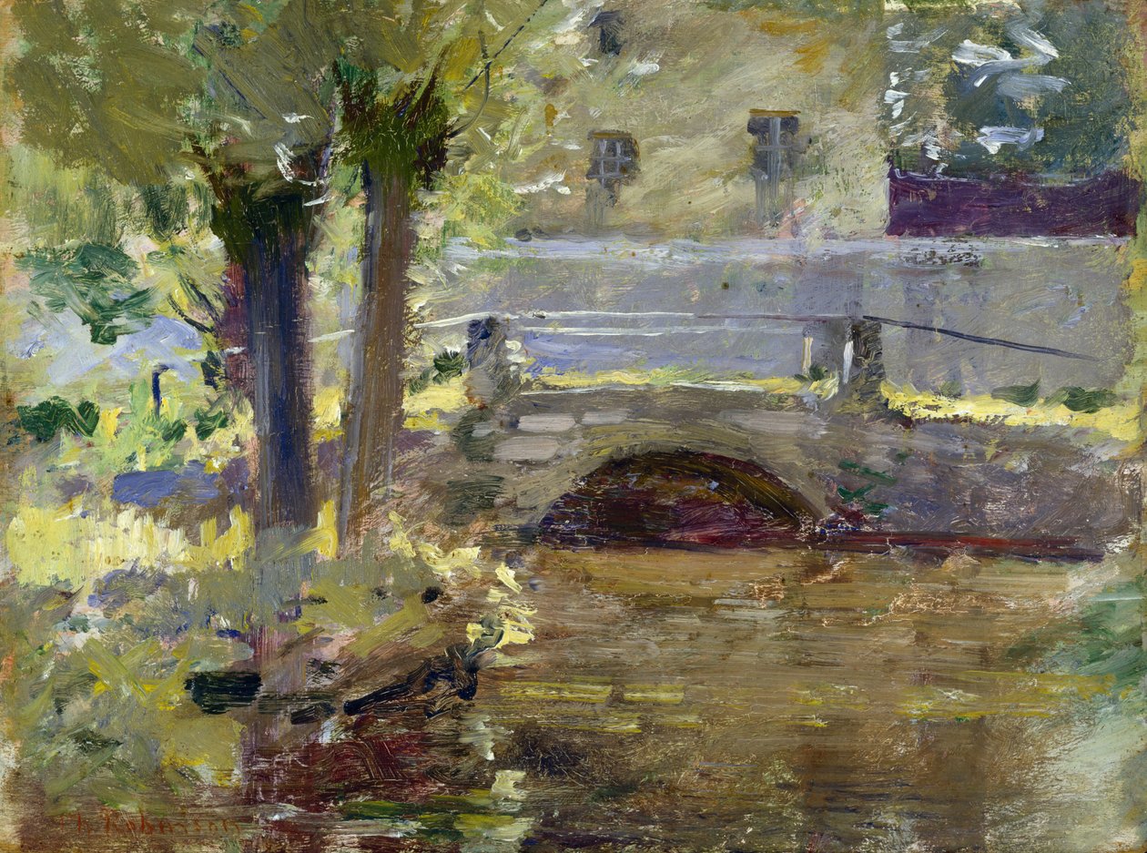 De brug bij Giverny door Theodore Robinson
