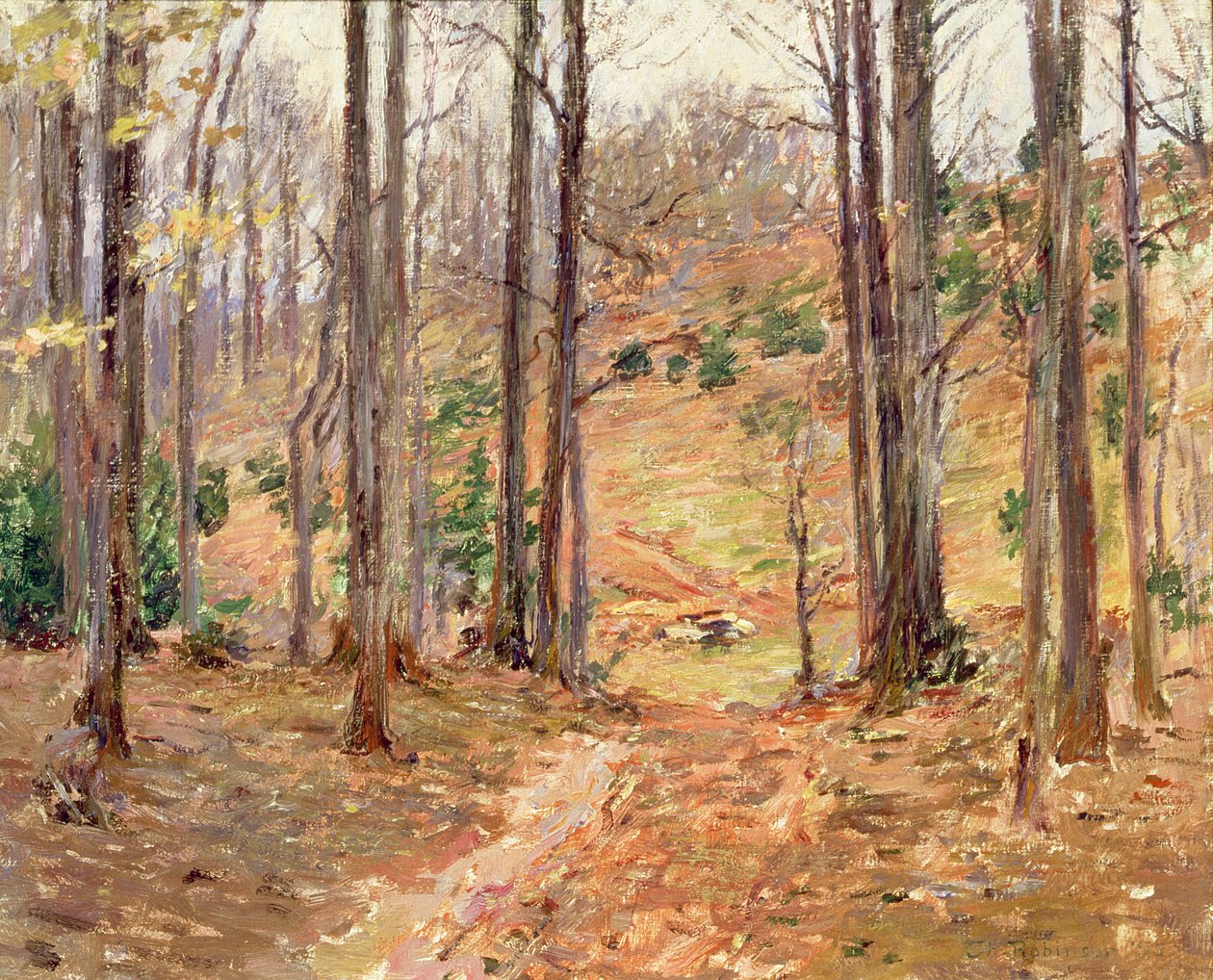 Virginia Woods, 1893 door Theodore Robinson