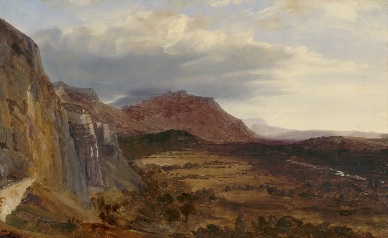 Uitzicht op Saleve, nabij Genève door Theodore Rousseau