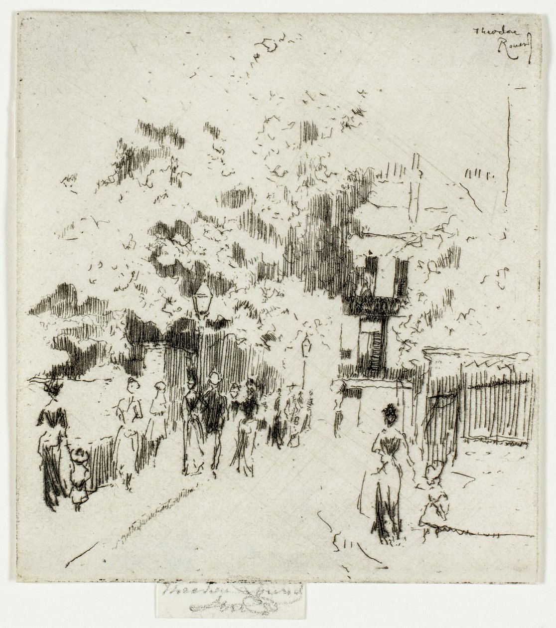 Bank Holiday, hoek van Beaufort Street, Chelsea door Theodore Roussel