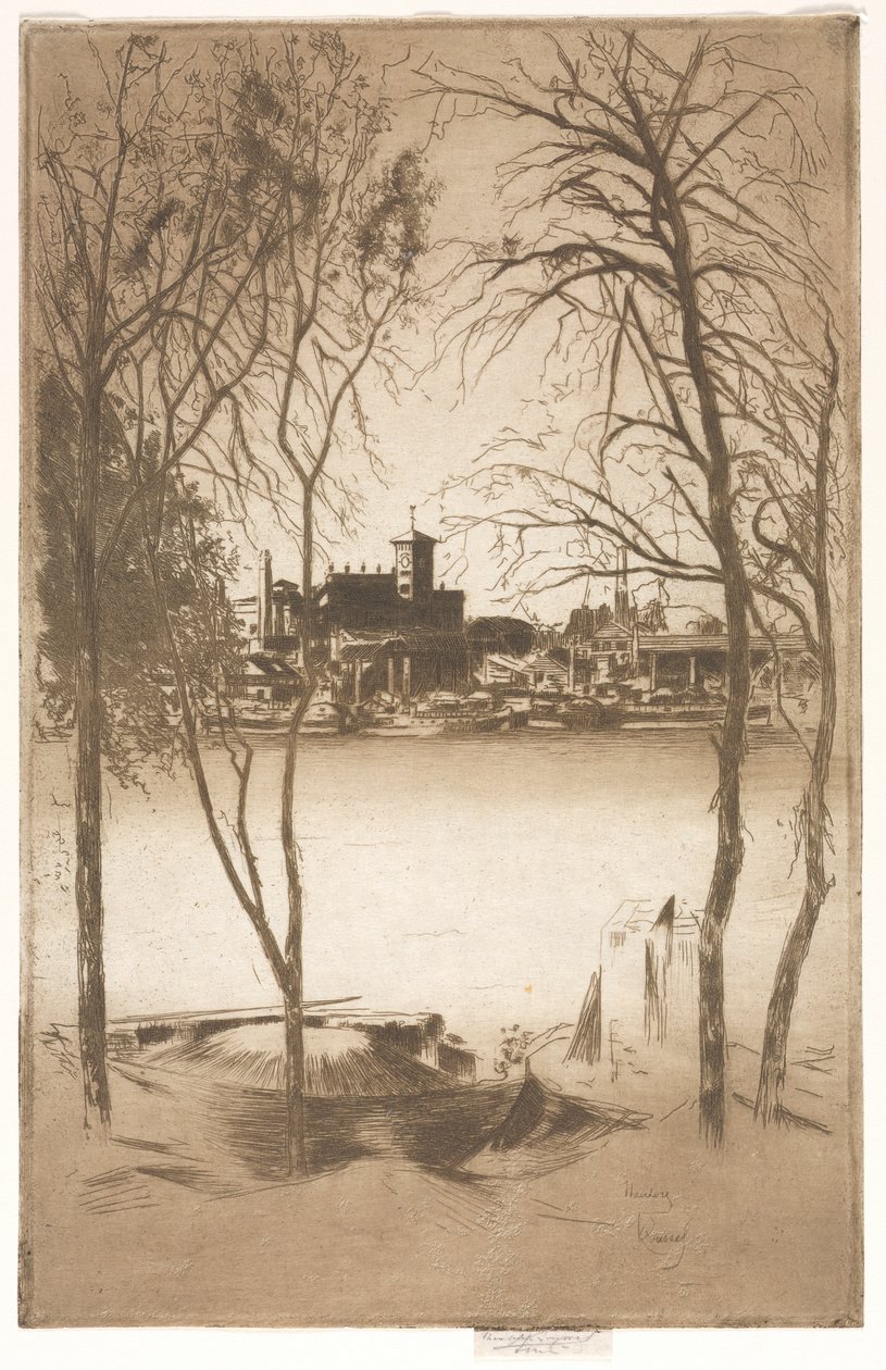 Laburnums en Battersea door Theodore Roussel
