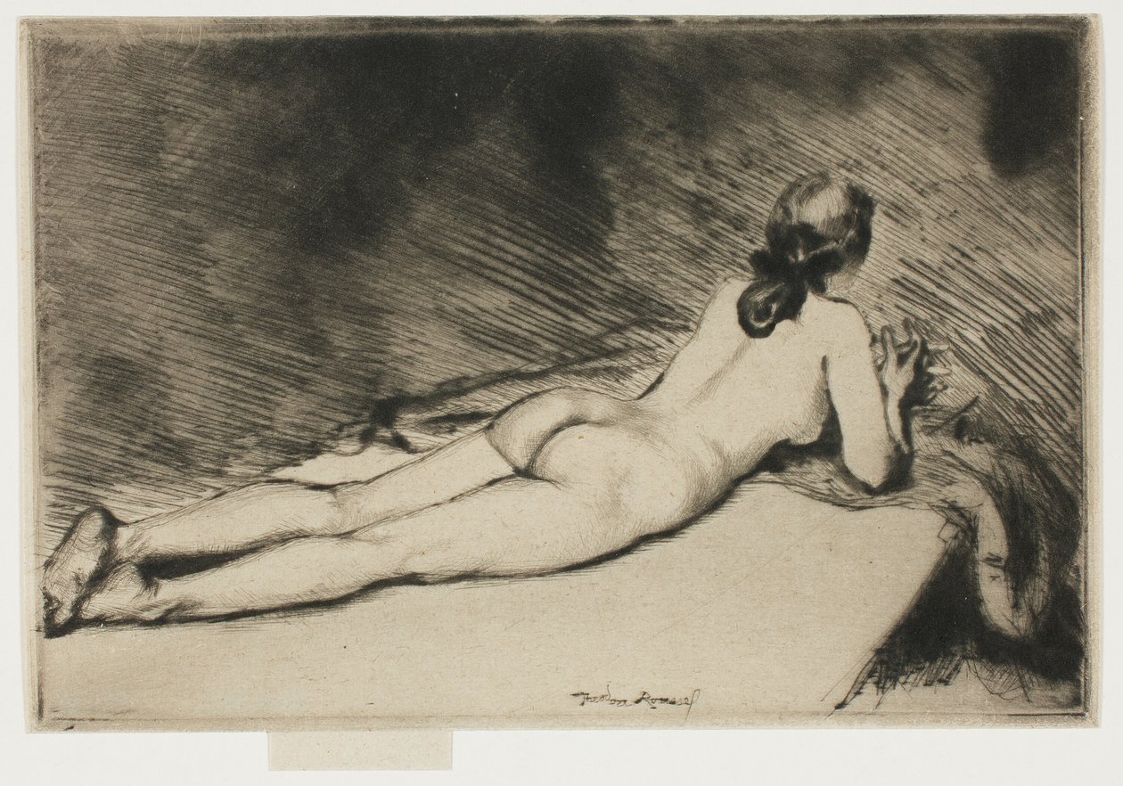Naaktfiguur Liggend door Theodore Roussel