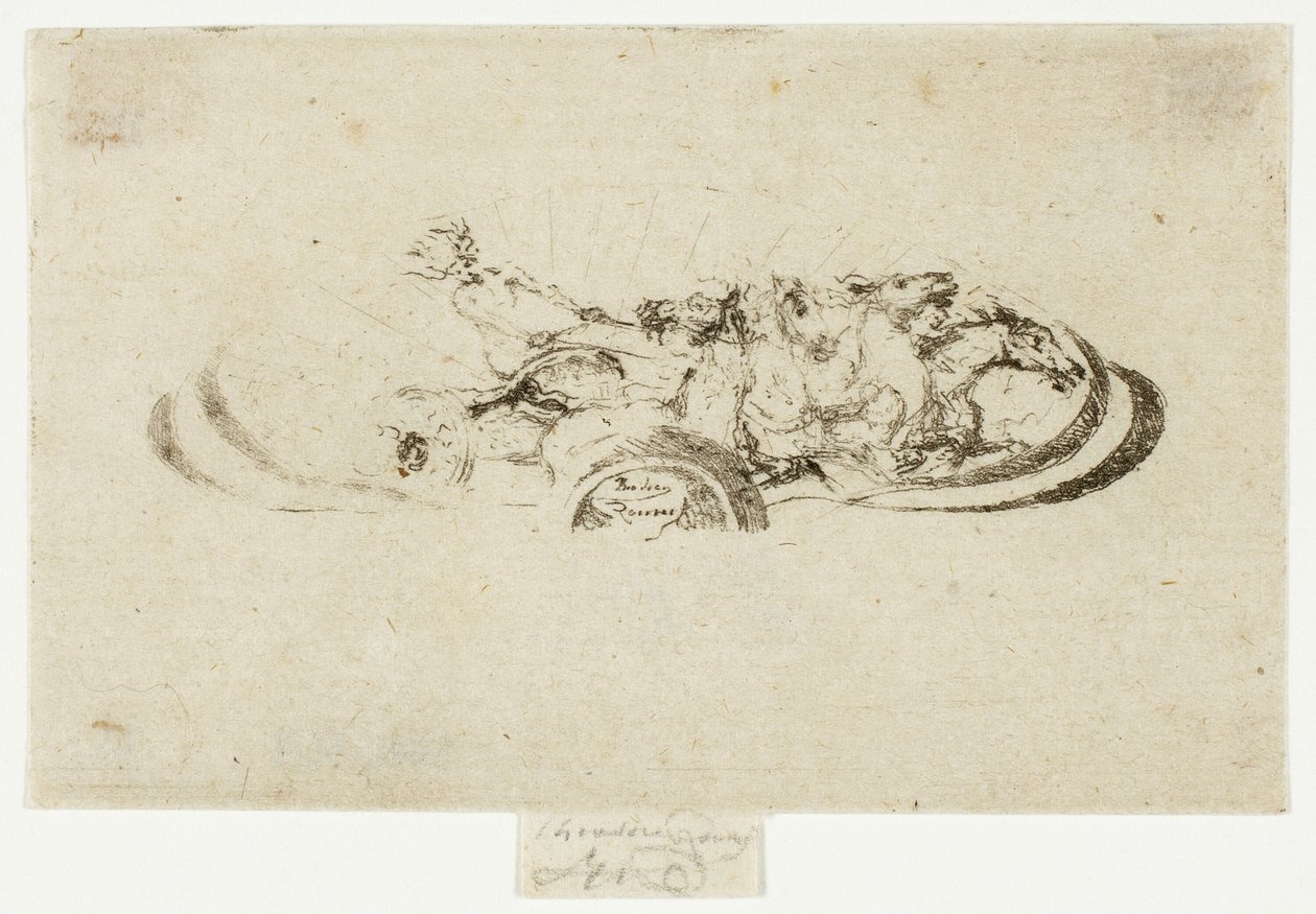 Phaeton, studie voor decoratie van een lijst door Theodore Roussel