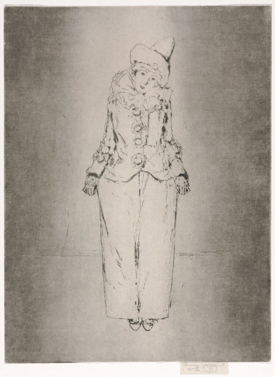Pierrot en Pied, Portret van Lady A. C., 1888 door Theodore Roussel