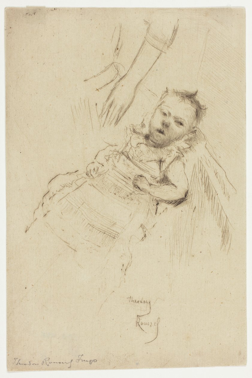 Portret van Margery Chambers, tien weken oud door Theodore Roussel