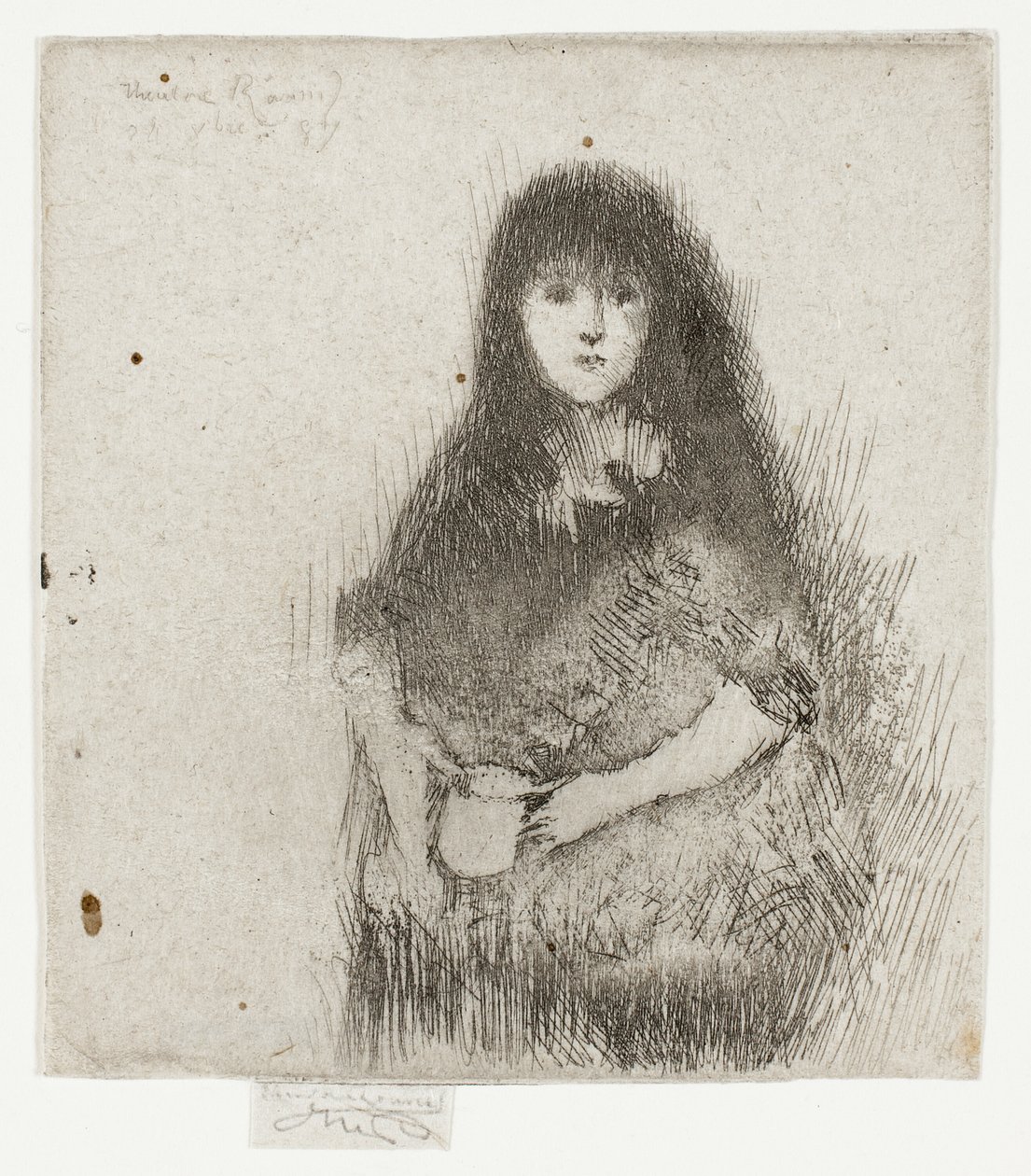 Portret van een klein Spaans meisje door Theodore Roussel