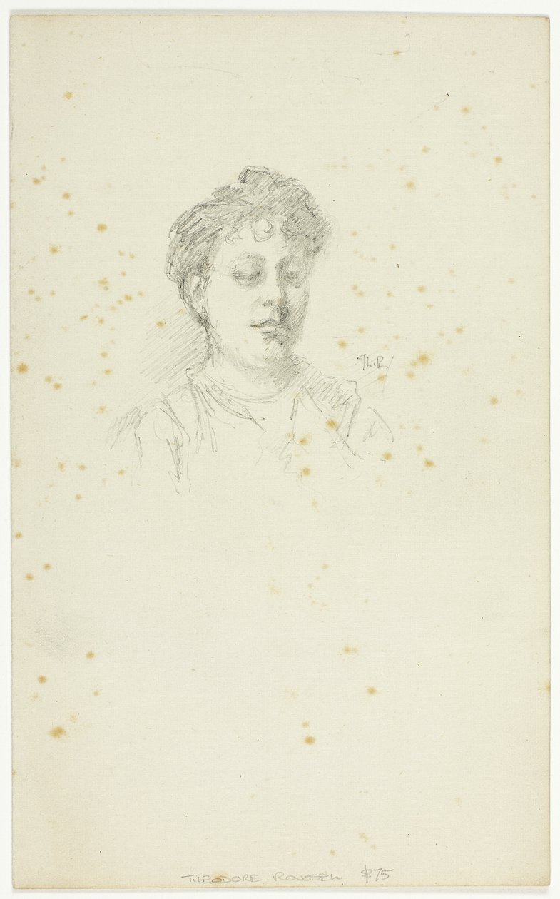 Schets van Edith Austin door Theodore Roussel